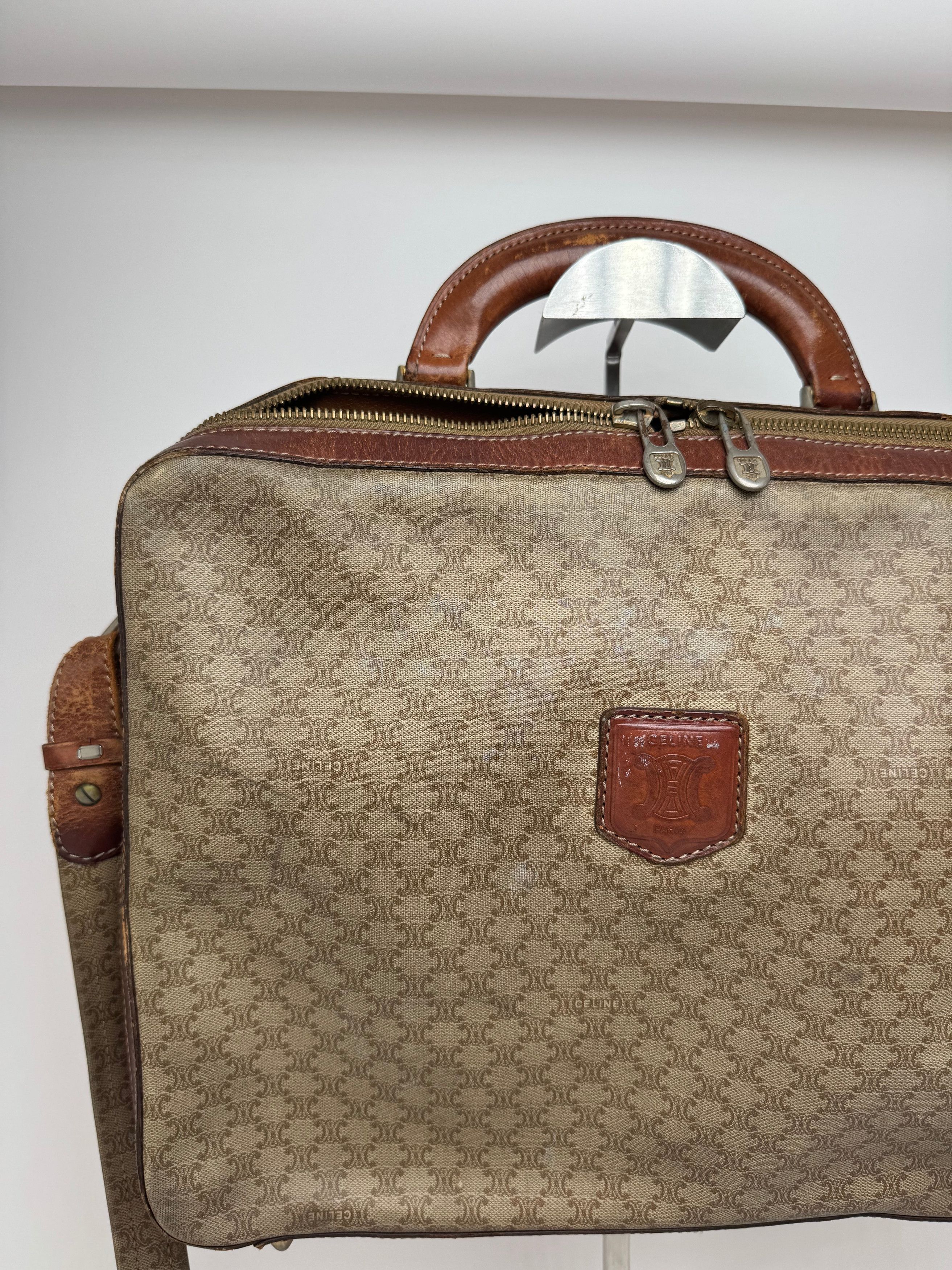 Celine Vintage Paris 2Way leather Triomphe Bag beige Size ONE SIZE - 4 Thumbnail