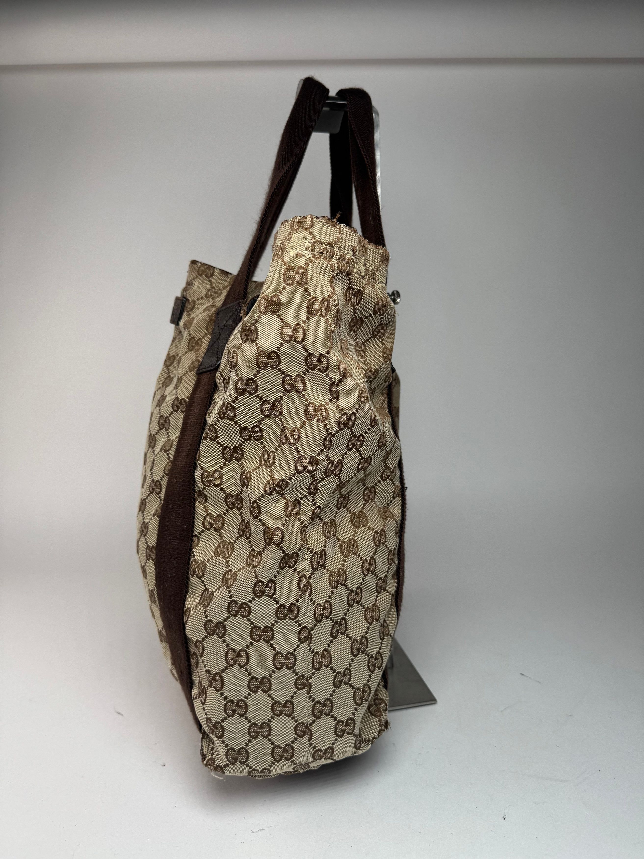 Gucci Vintage Monogram Canvas Tote bag beige brown Size ONE SIZE - 7 Thumbnail