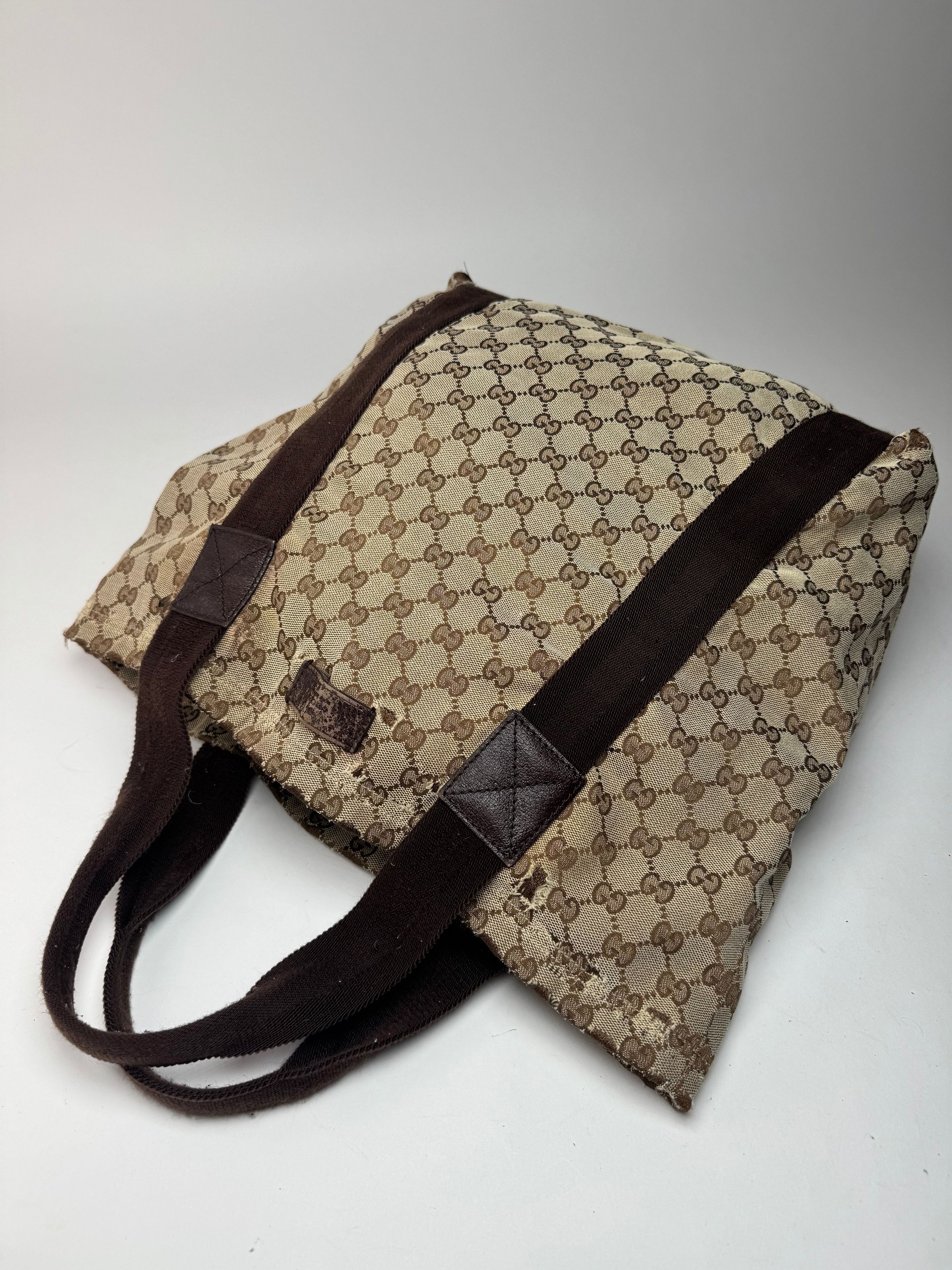 Gucci Vintage Monogram Canvas Tote bag beige brown Size ONE SIZE - 8 Thumbnail