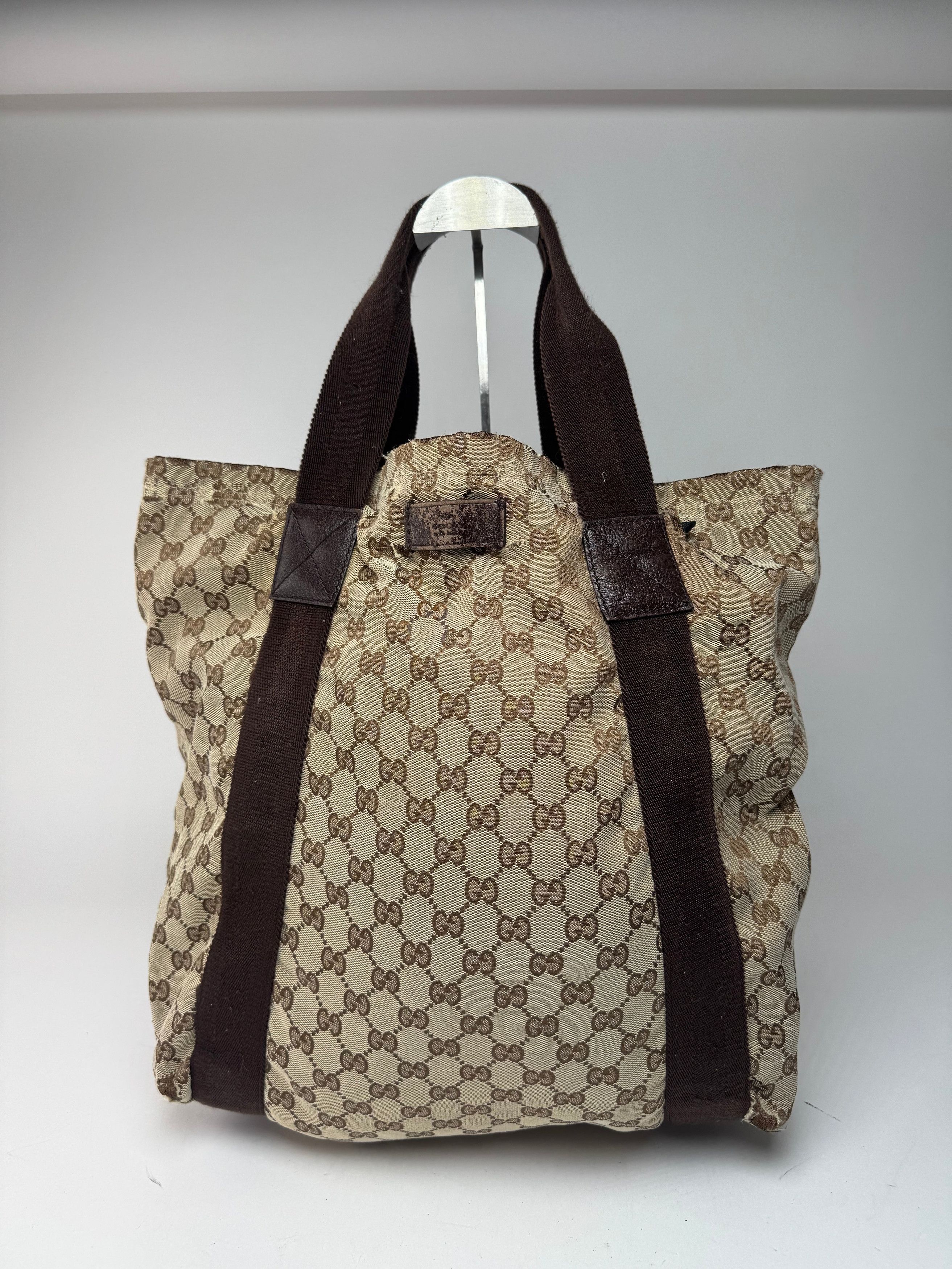 Gucci Vintage Monogram Canvas Tote bag beige brown Size ONE SIZE - 6 Thumbnail