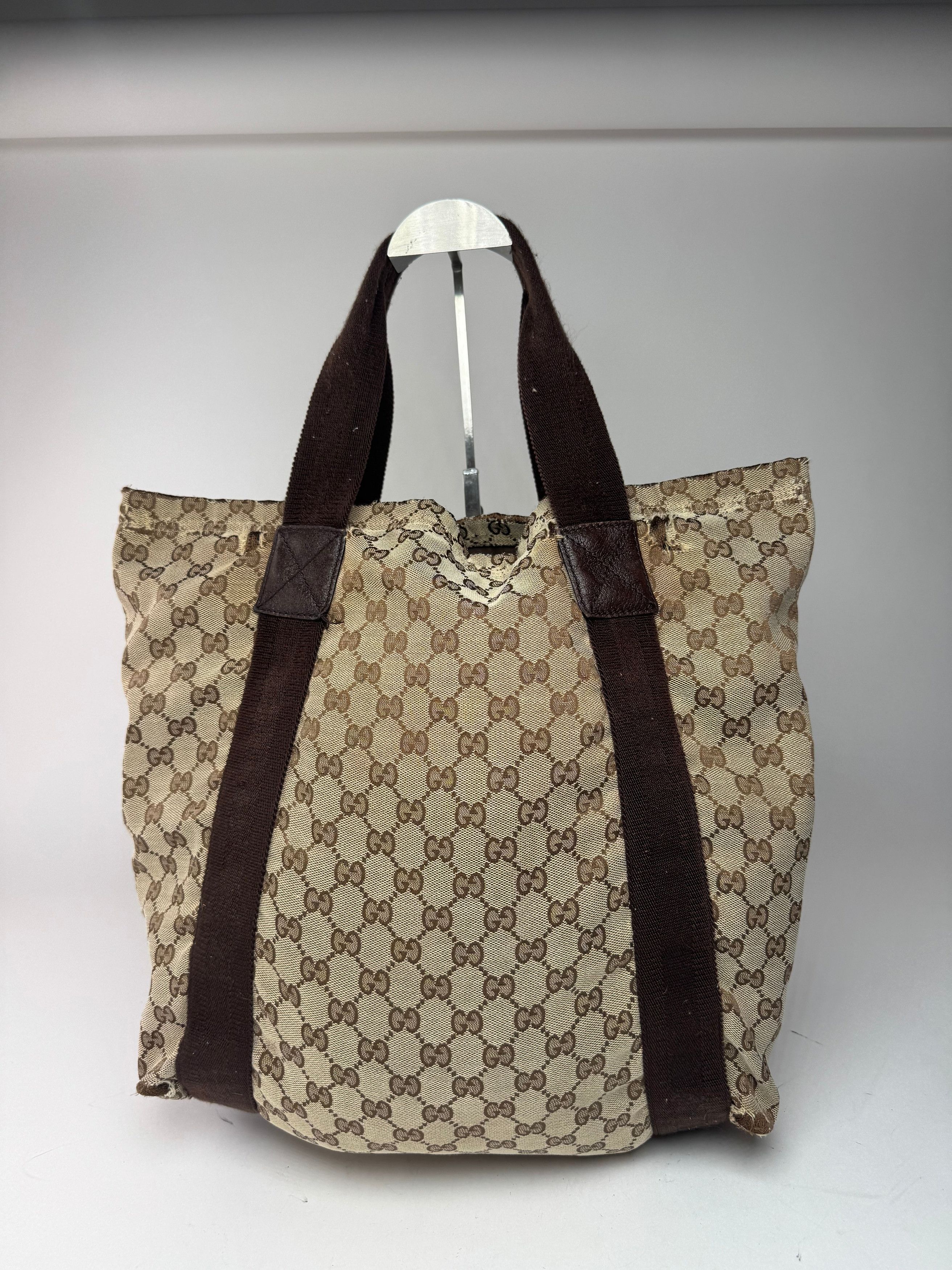 Gucci Vintage Monogram Canvas Tote bag beige brown Size ONE SIZE - 2 Thumbnail