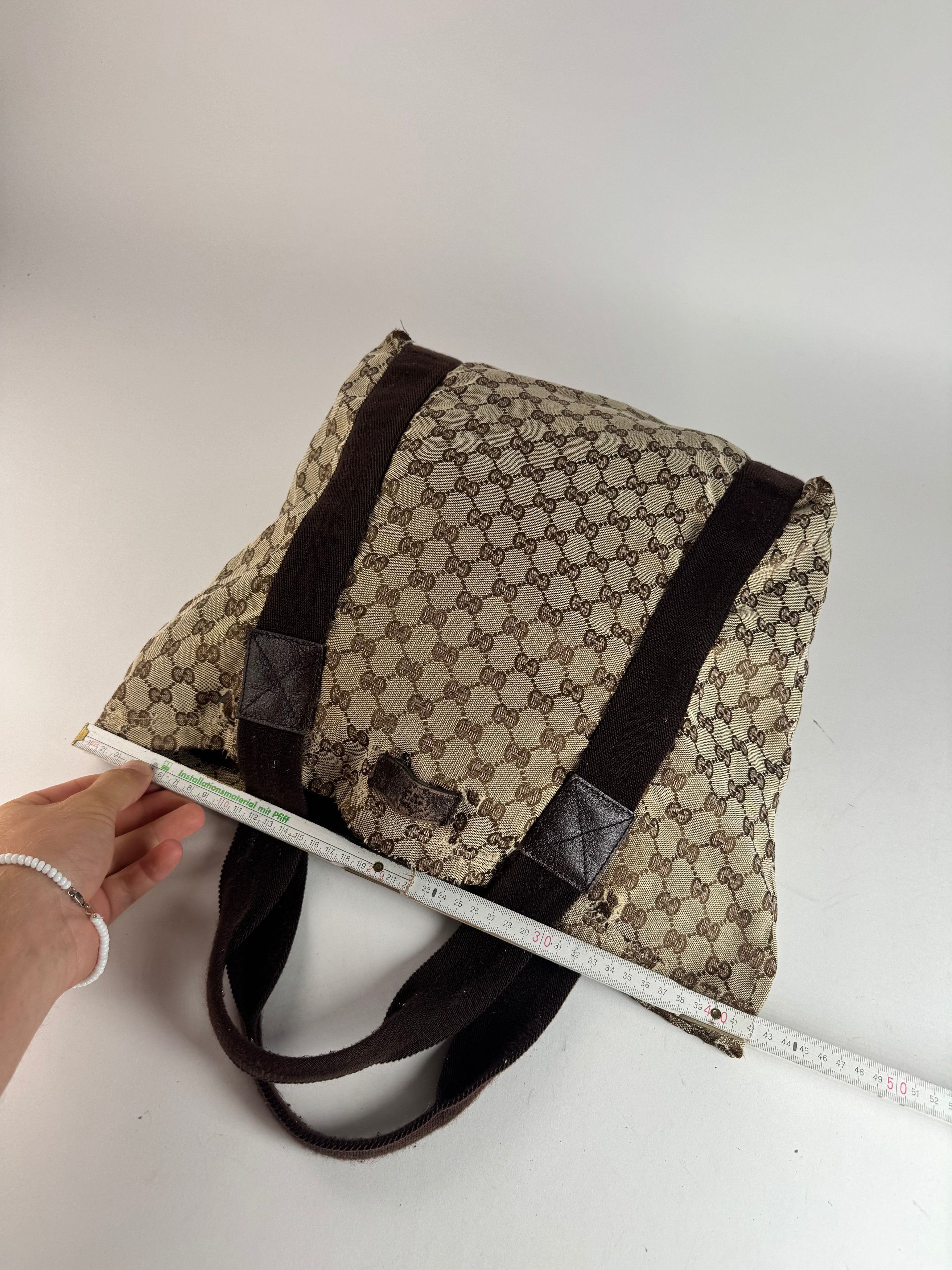 Gucci Vintage Monogram Canvas Tote bag beige brown Size ONE SIZE - 9 Thumbnail