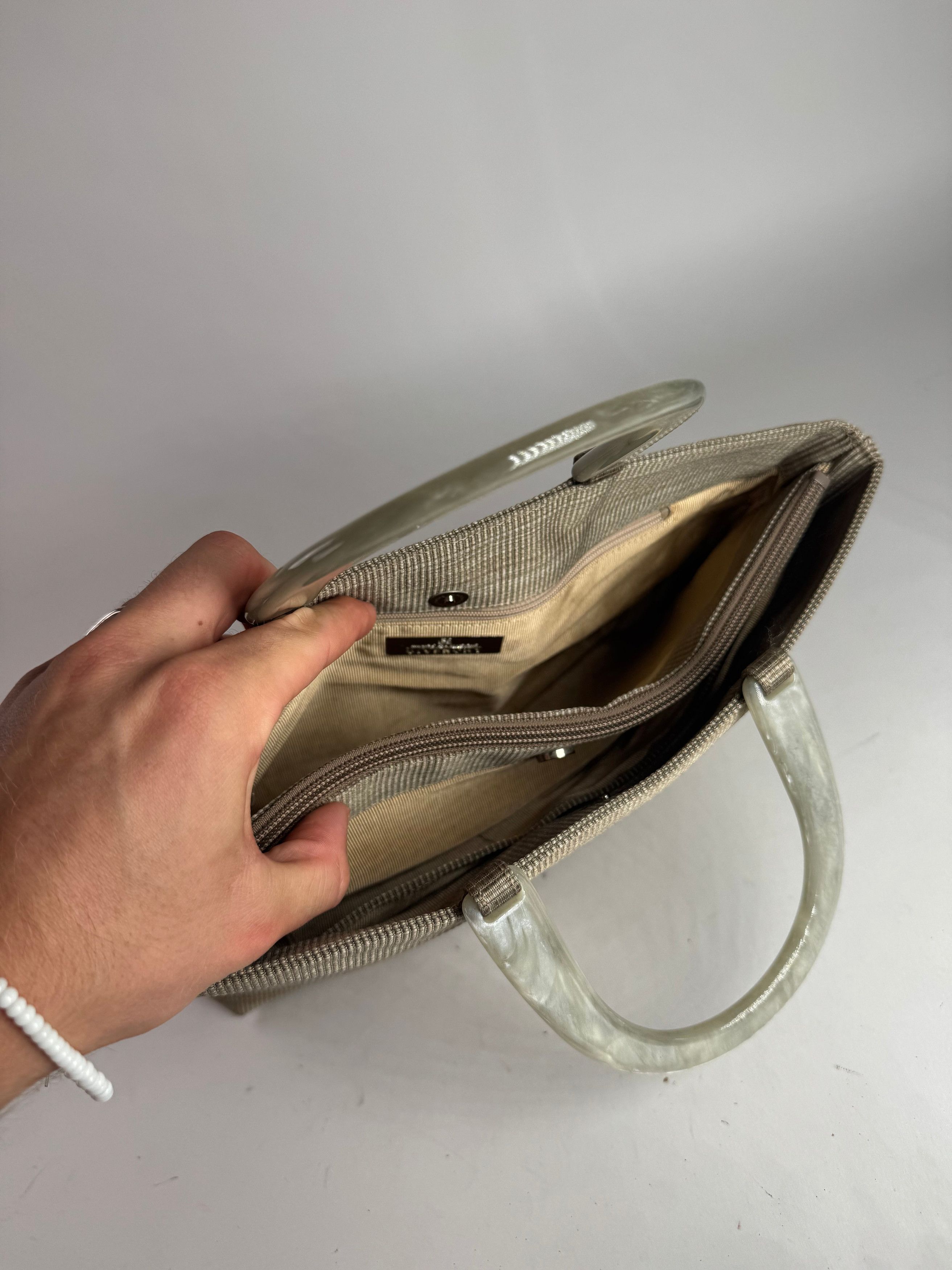 Givenchy Vintage Canvas Handbag Grey/silver Size ONE SIZE - 3 Thumbnail