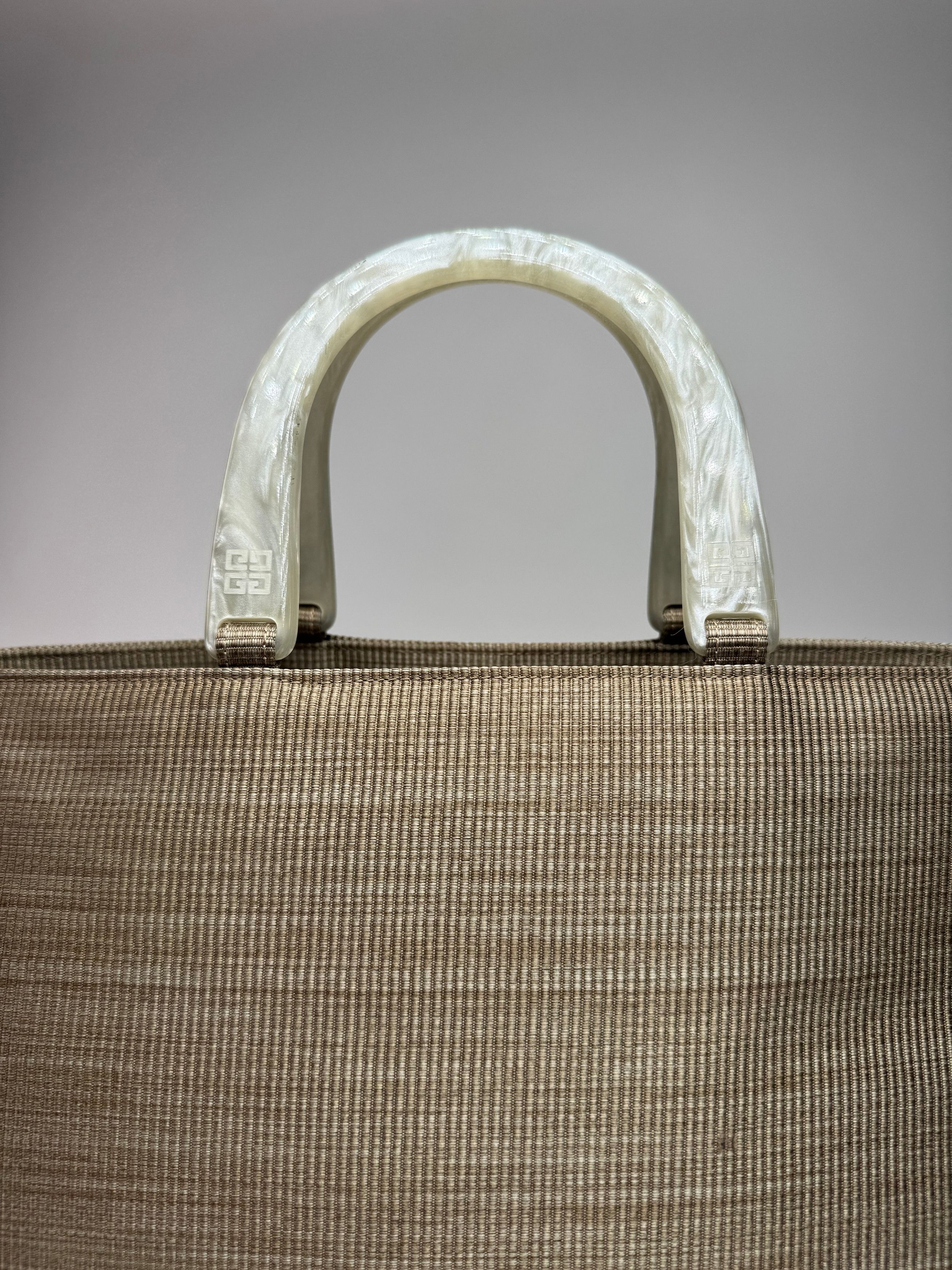 Givenchy Vintage Canvas Handbag Grey/silver Size ONE SIZE - 7 Thumbnail