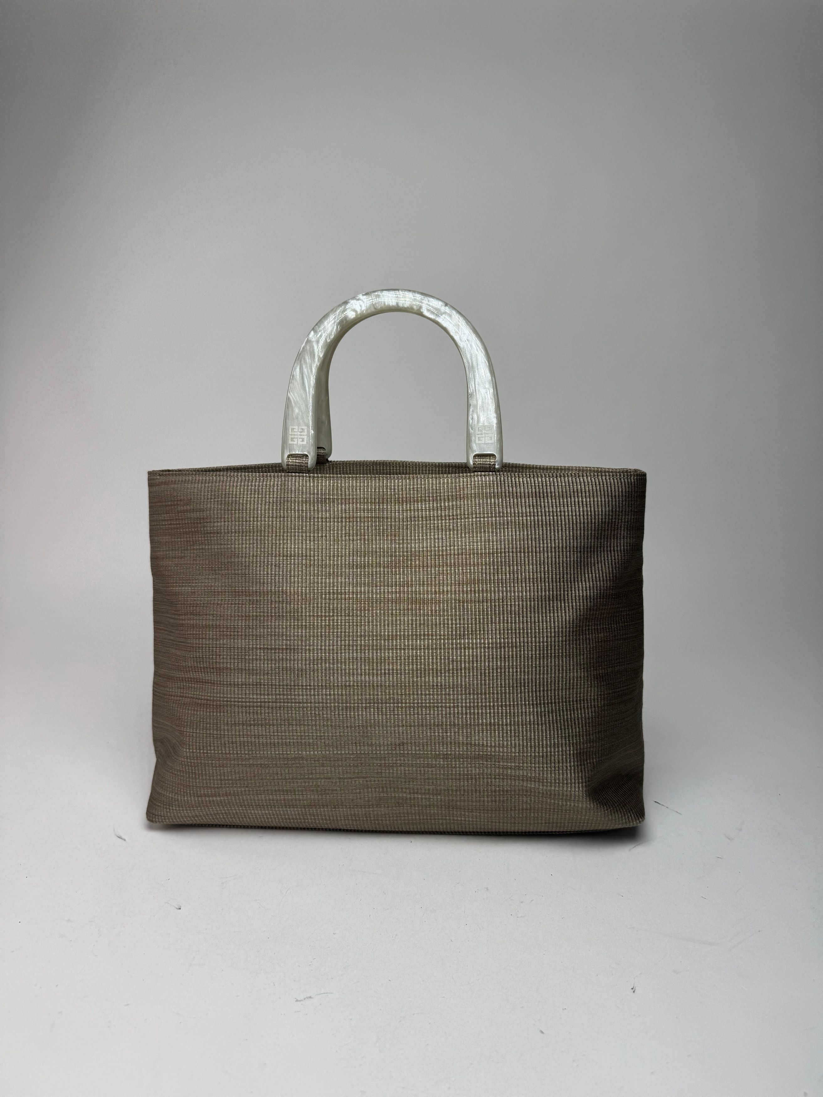 Givenchy Vintage Canvas Handbag Grey/silver Size ONE SIZE - 4 Thumbnail