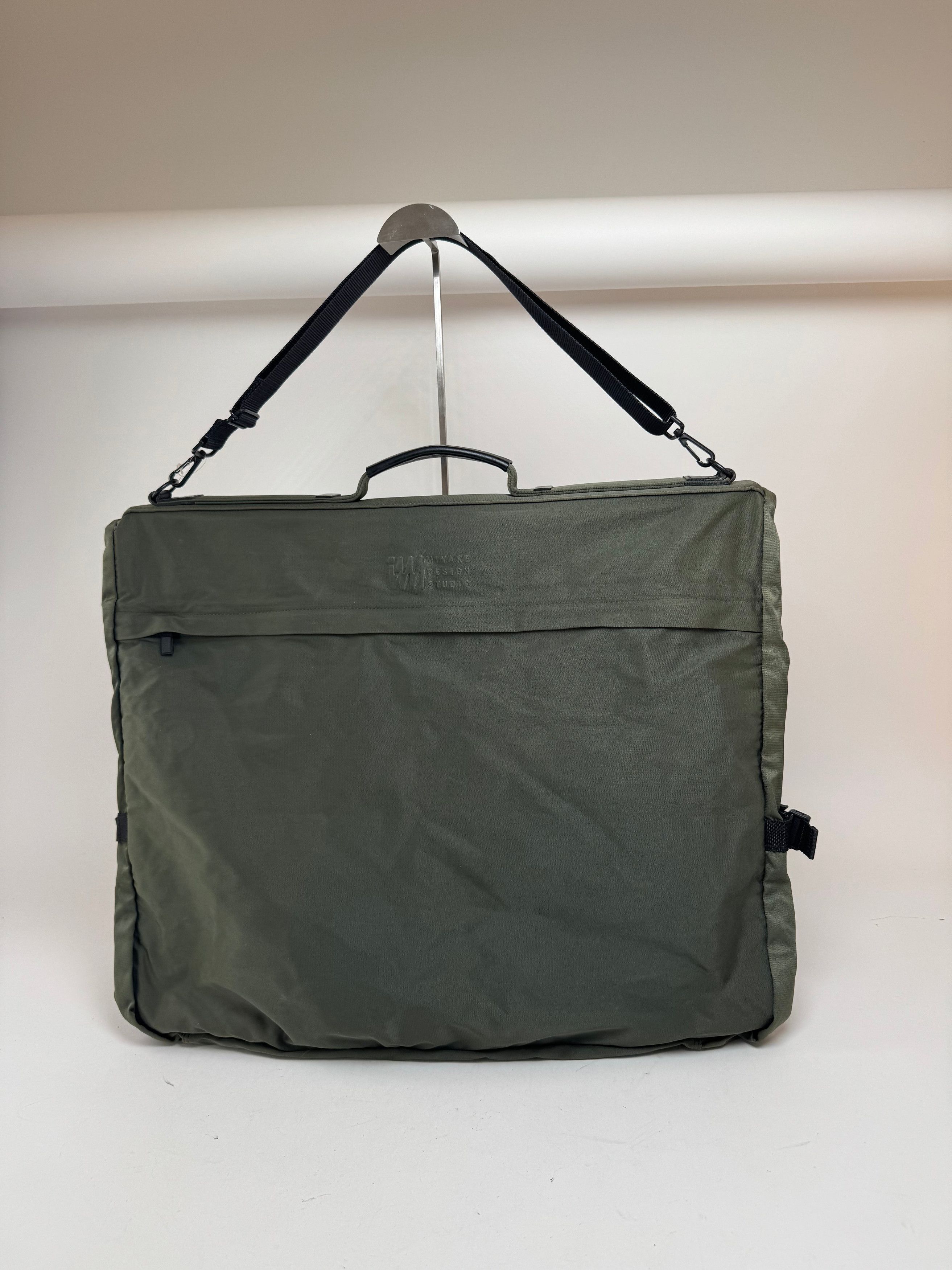 Issey Miyake Vintage Canvas Polyester Travel 2 Way Bag Grey Size ONE SIZE - 14 Thumbnail