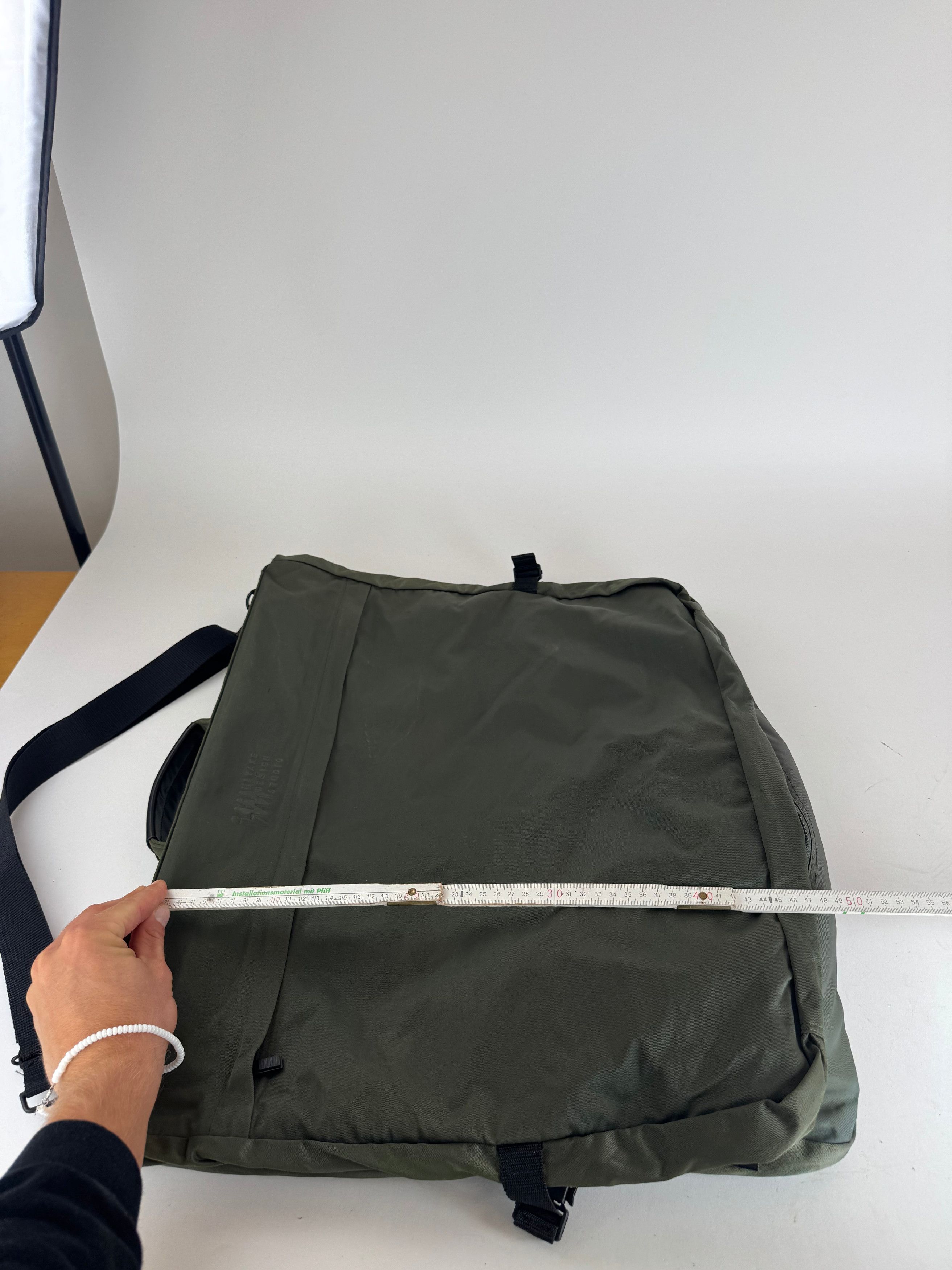 Issey Miyake Vintage Canvas Polyester Travel 2 Way Bag Grey Size ONE SIZE - 12 Thumbnail