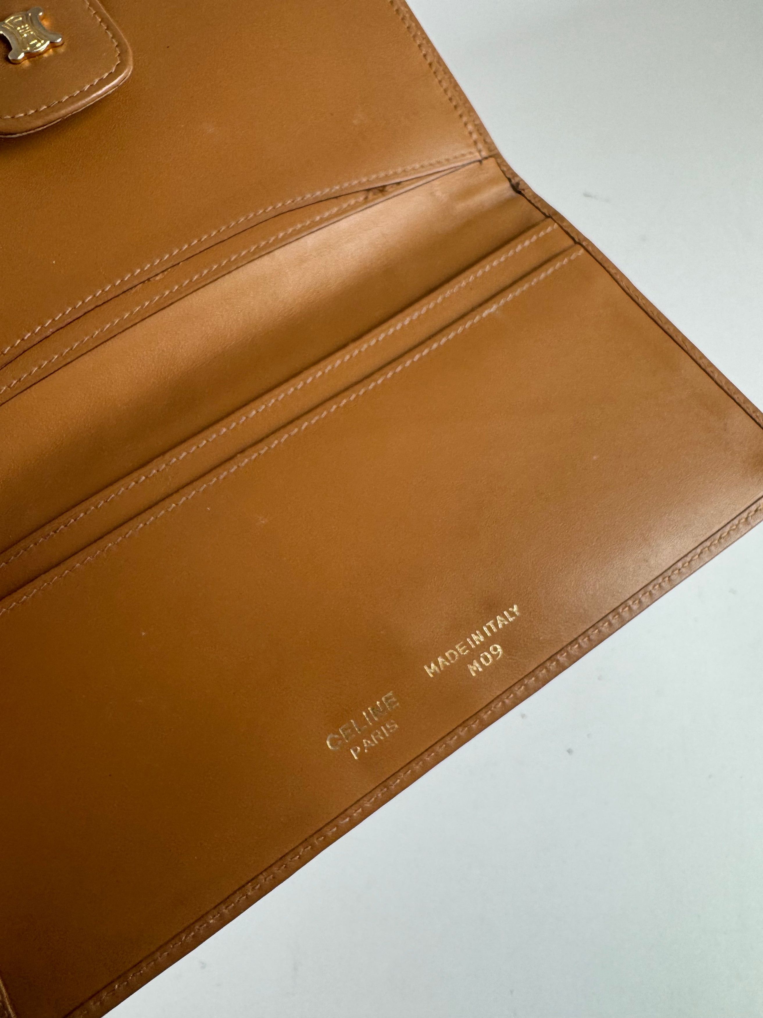 Celine Vintage Paris Monogram Leather Wallet beige Size ONE SIZE - 6 Thumbnail