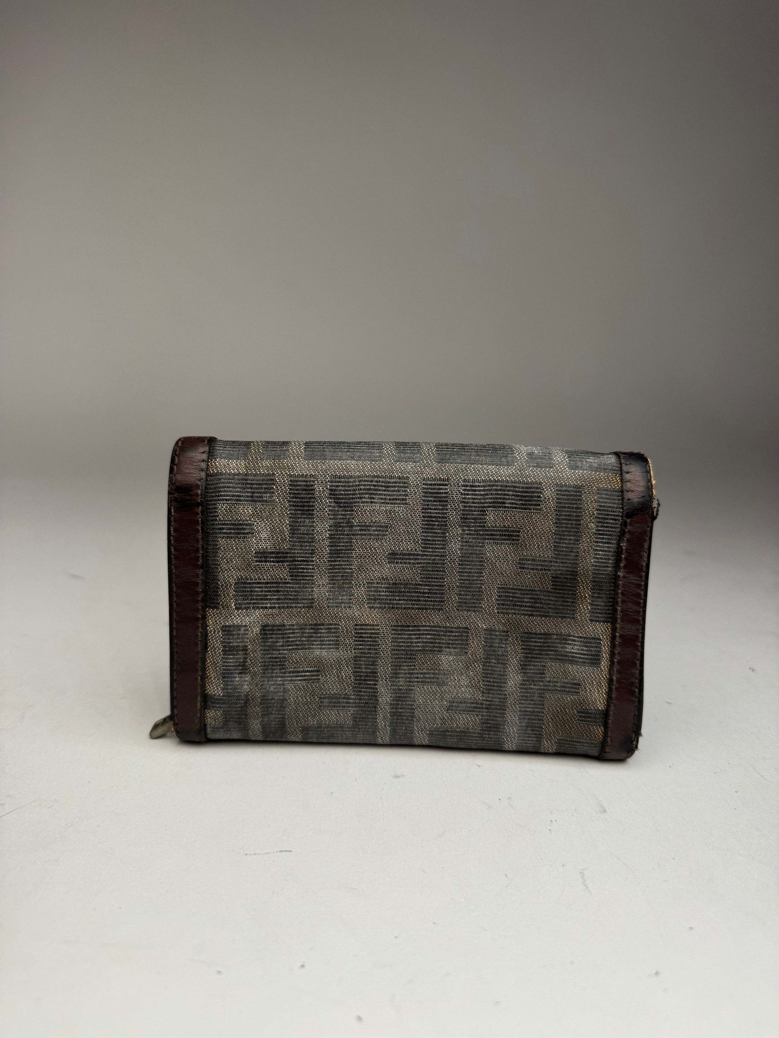 Fendi Vintage FF monogram Canvas Leather wallet brown Size ONE SIZE - 11 Thumbnail