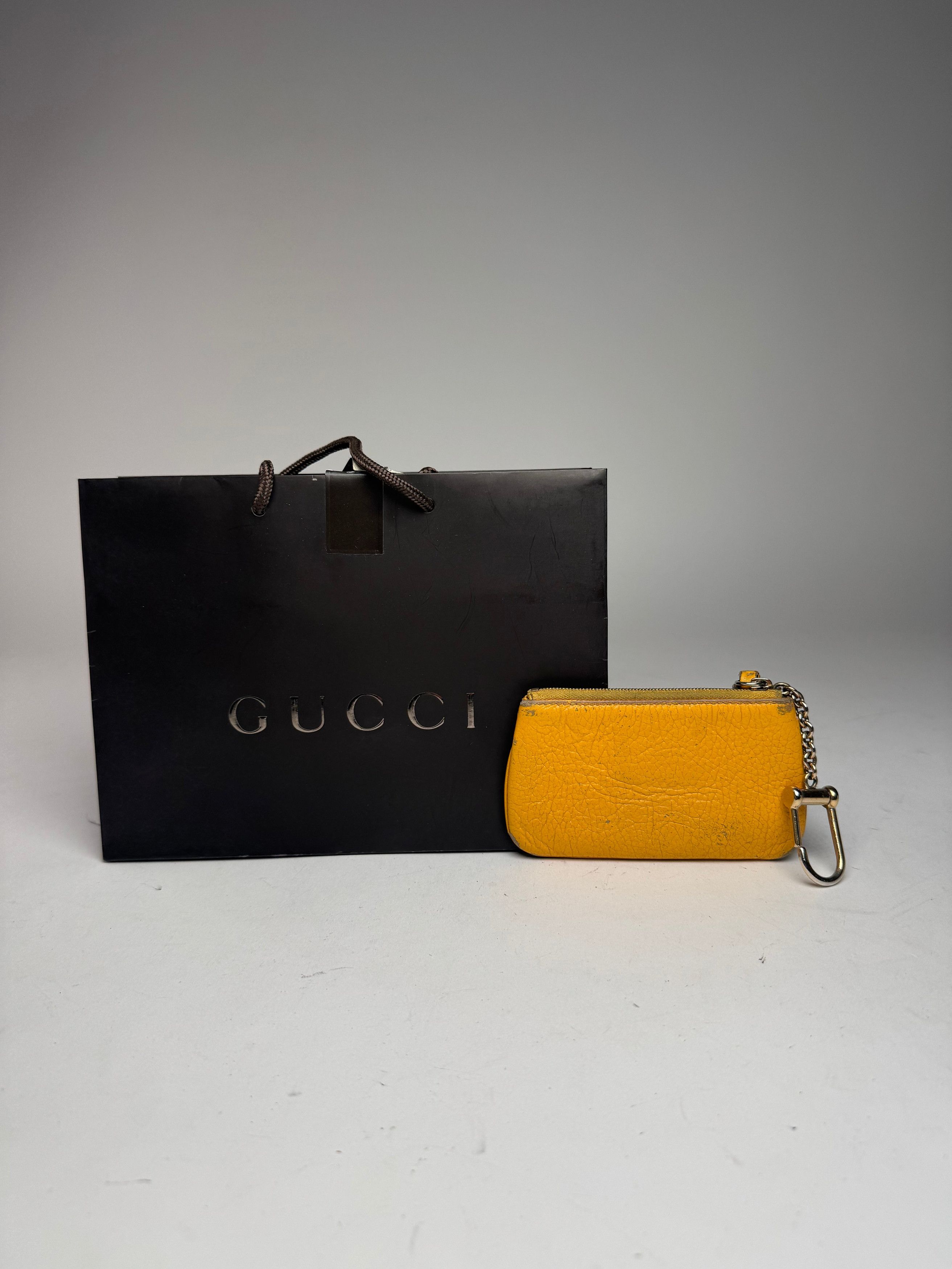 Gucci Vintage Leather Card Holder Yellow Size ONE SIZE - 11 Thumbnail