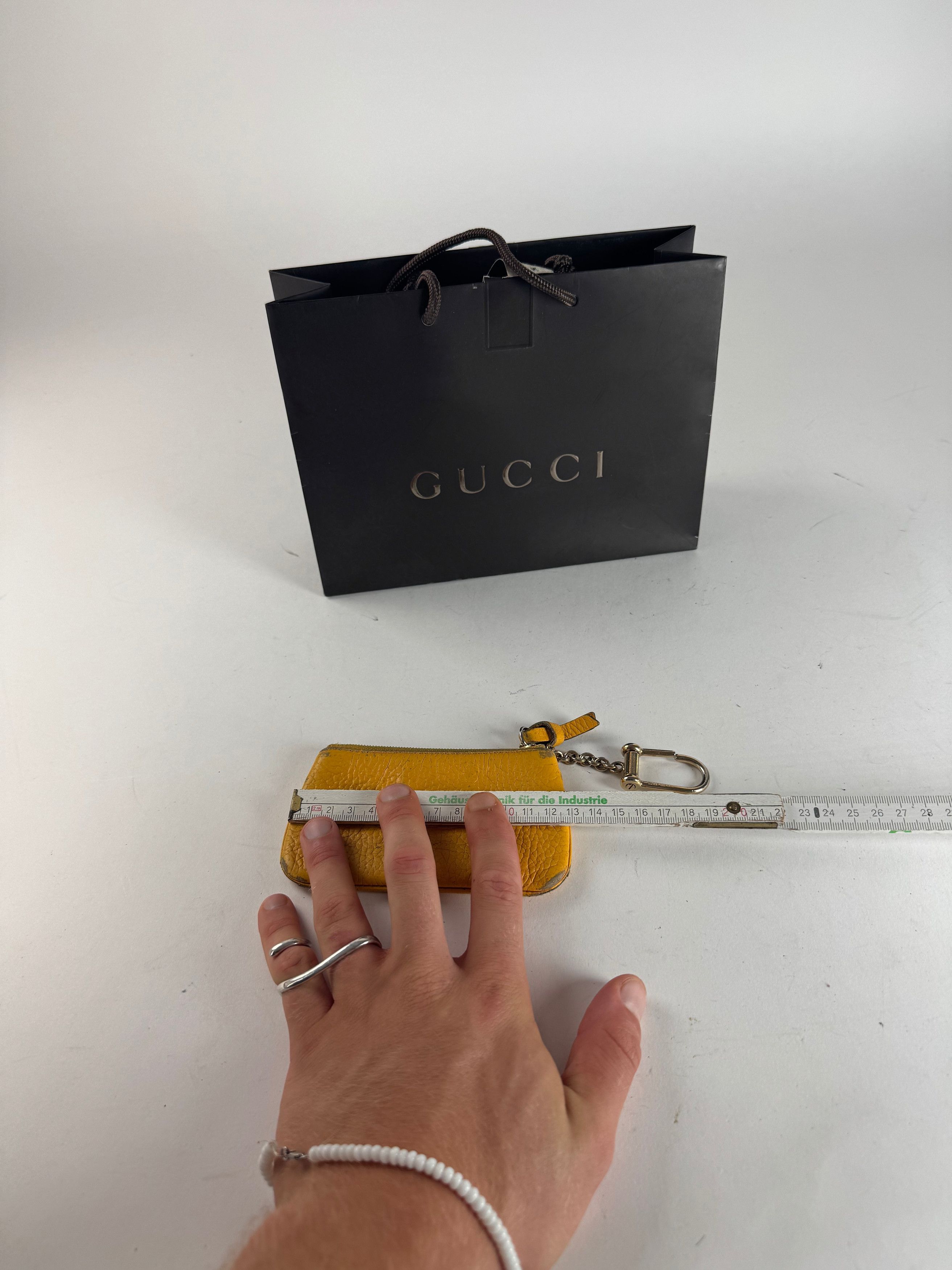 Gucci Vintage Leather Card Holder Yellow Size ONE SIZE - 7 Thumbnail