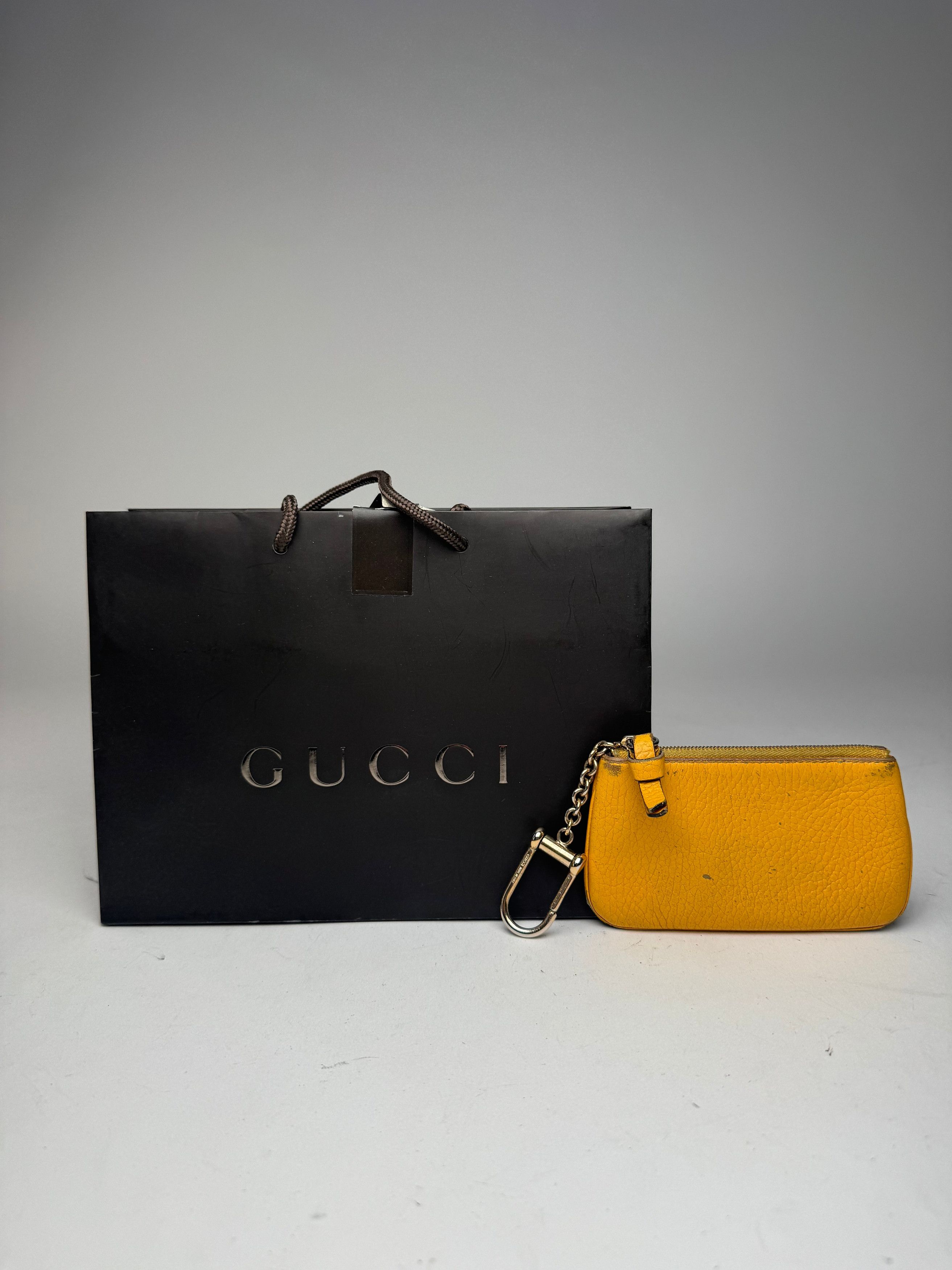 Gucci Vintage Leather Card Holder Yellow Size ONE SIZE - 4 Thumbnail