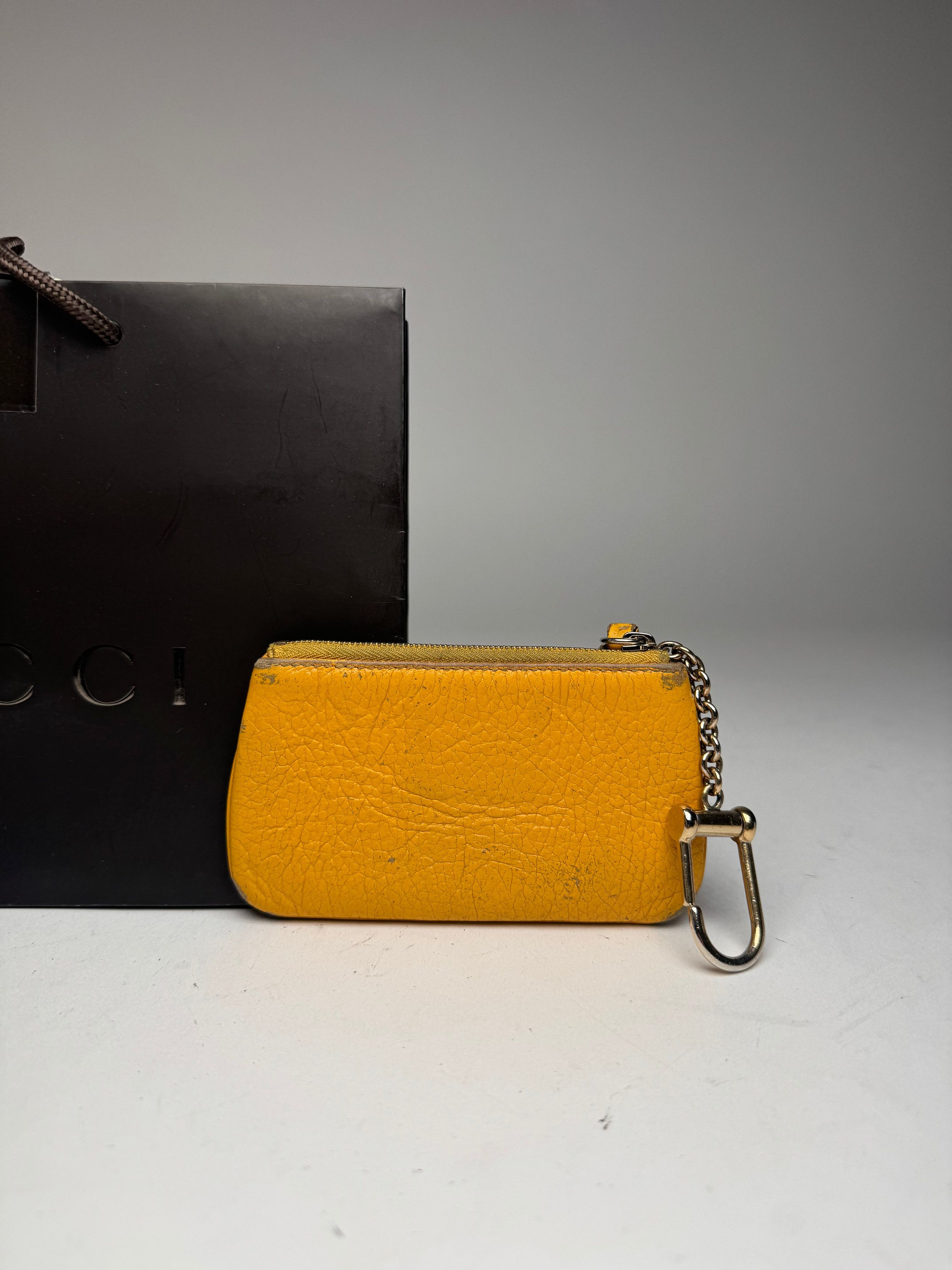 Gucci Vintage Leather Card Holder Yellow Size ONE SIZE - 8 Thumbnail