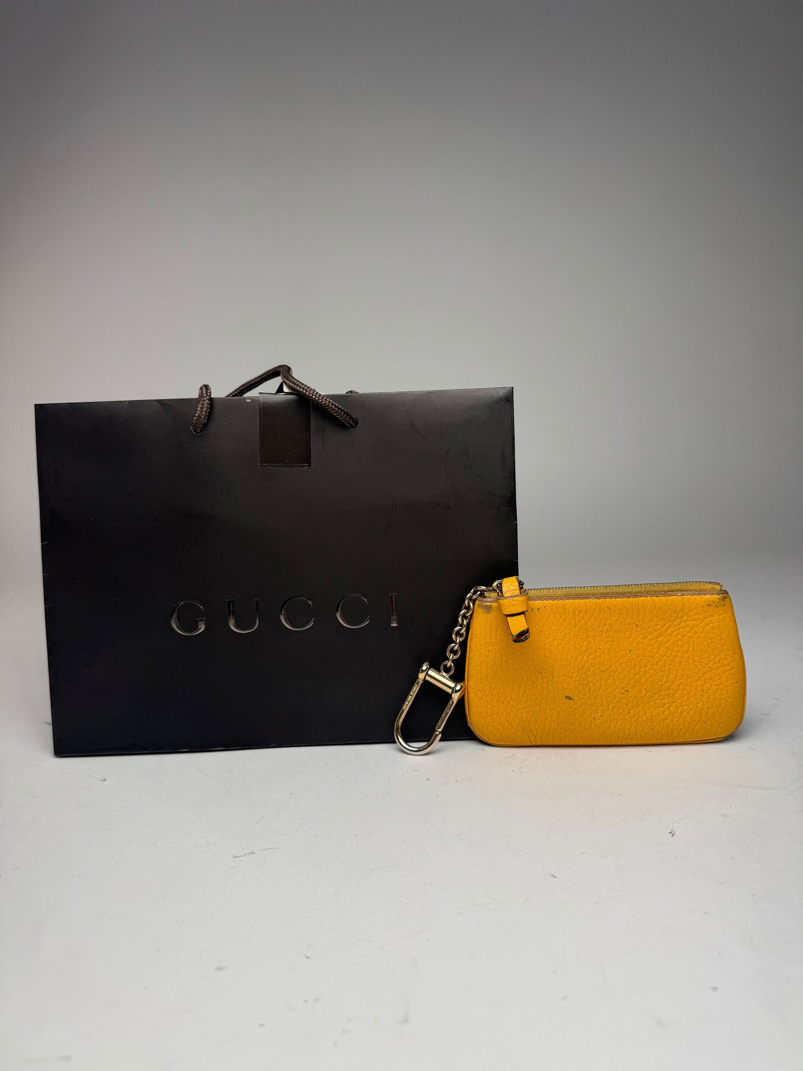 Gucci Vintage Leather Card Holder Yellow Size ONE SIZE - 10 Thumbnail