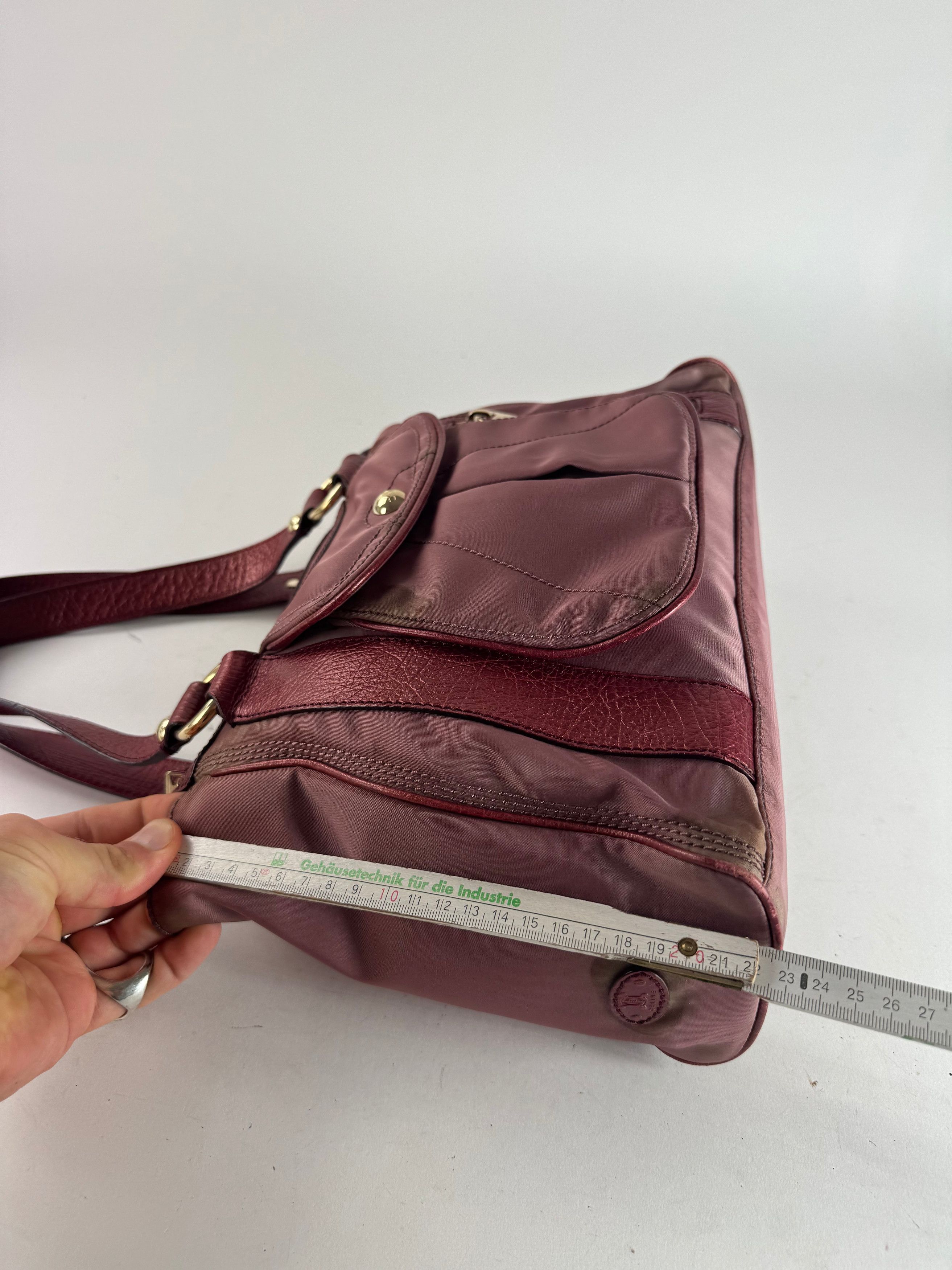 Celine Vintage polyester Leather Bag Purple Size ONE SIZE - 10 Thumbnail