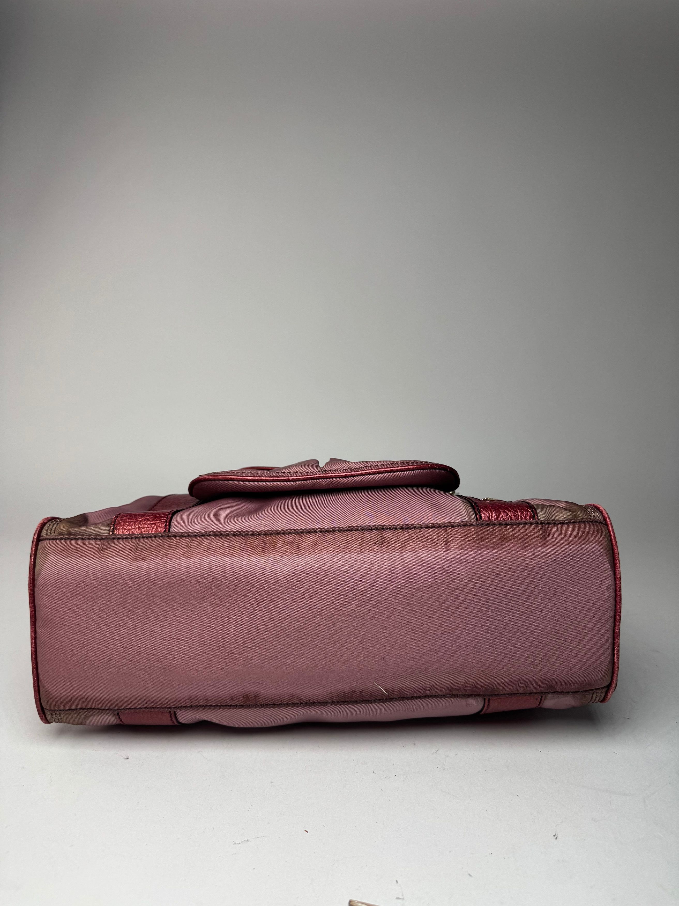Celine Vintage polyester Leather Bag Purple Size ONE SIZE - 11 Thumbnail