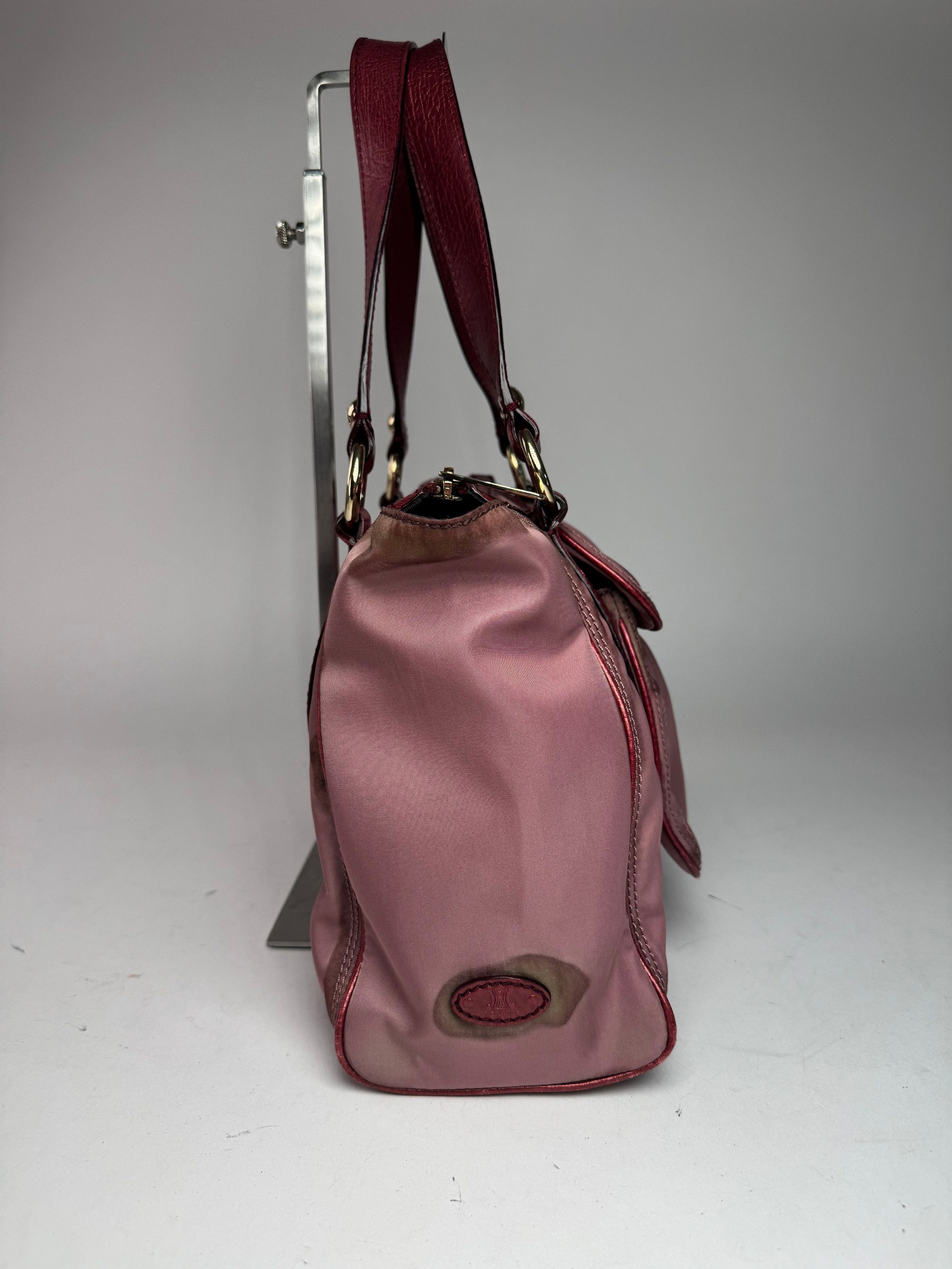 Celine Vintage polyester Leather Bag Purple Size ONE SIZE - 3 Thumbnail