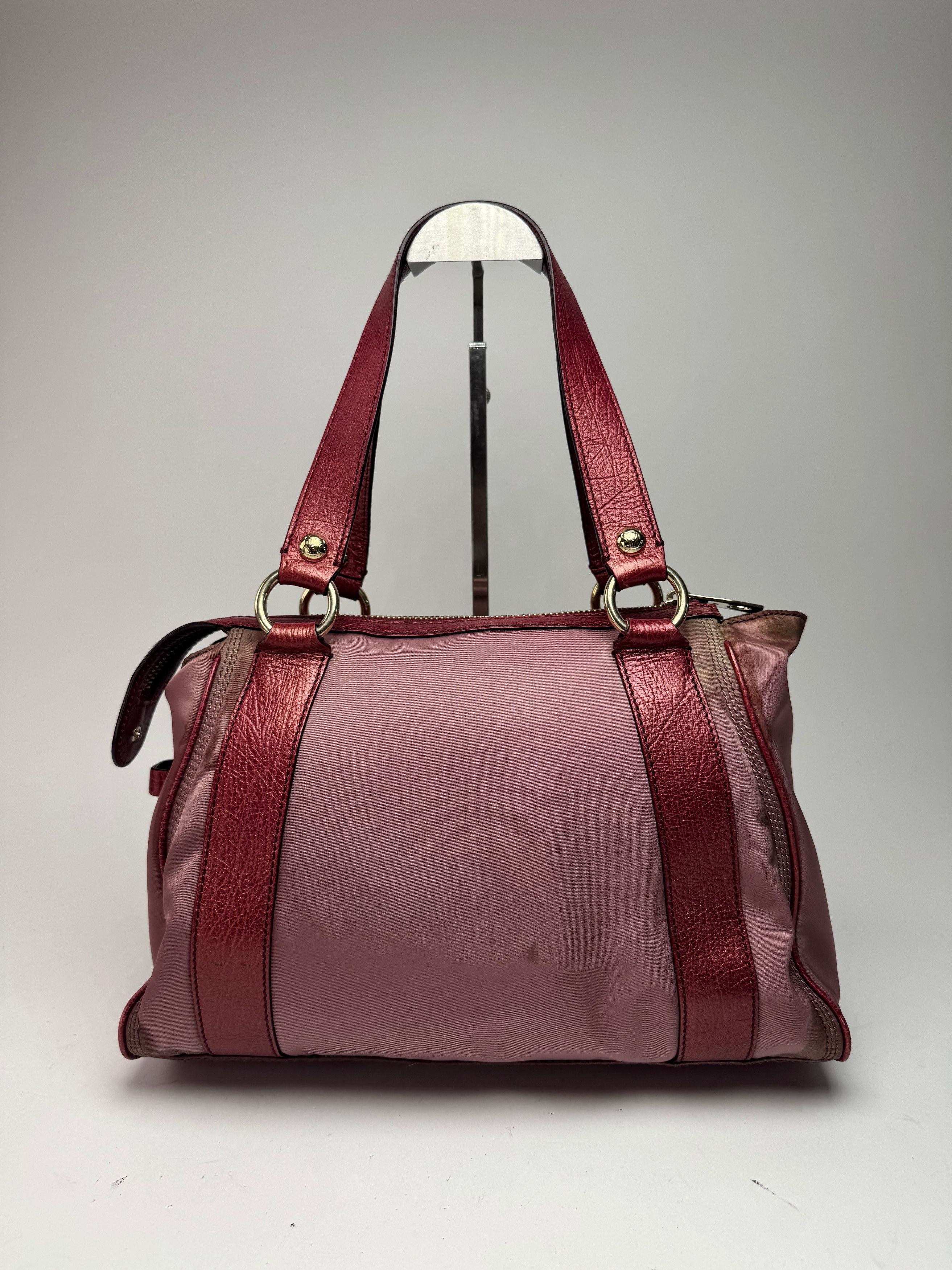 Celine Vintage polyester Leather Bag Purple Size ONE SIZE - 2 Thumbnail