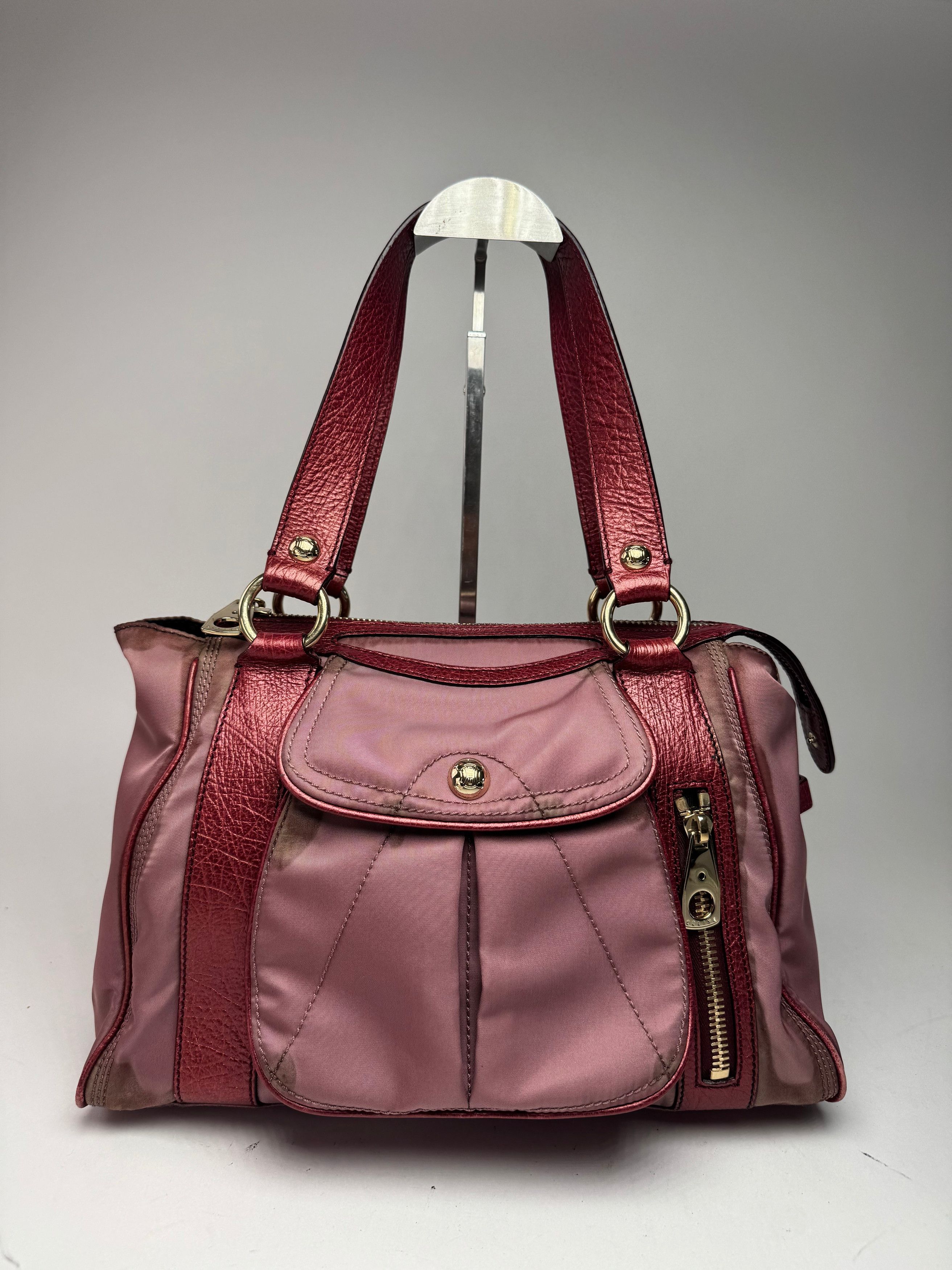 Celine Vintage polyester Leather Bag Purple Size ONE SIZE - 13 Thumbnail