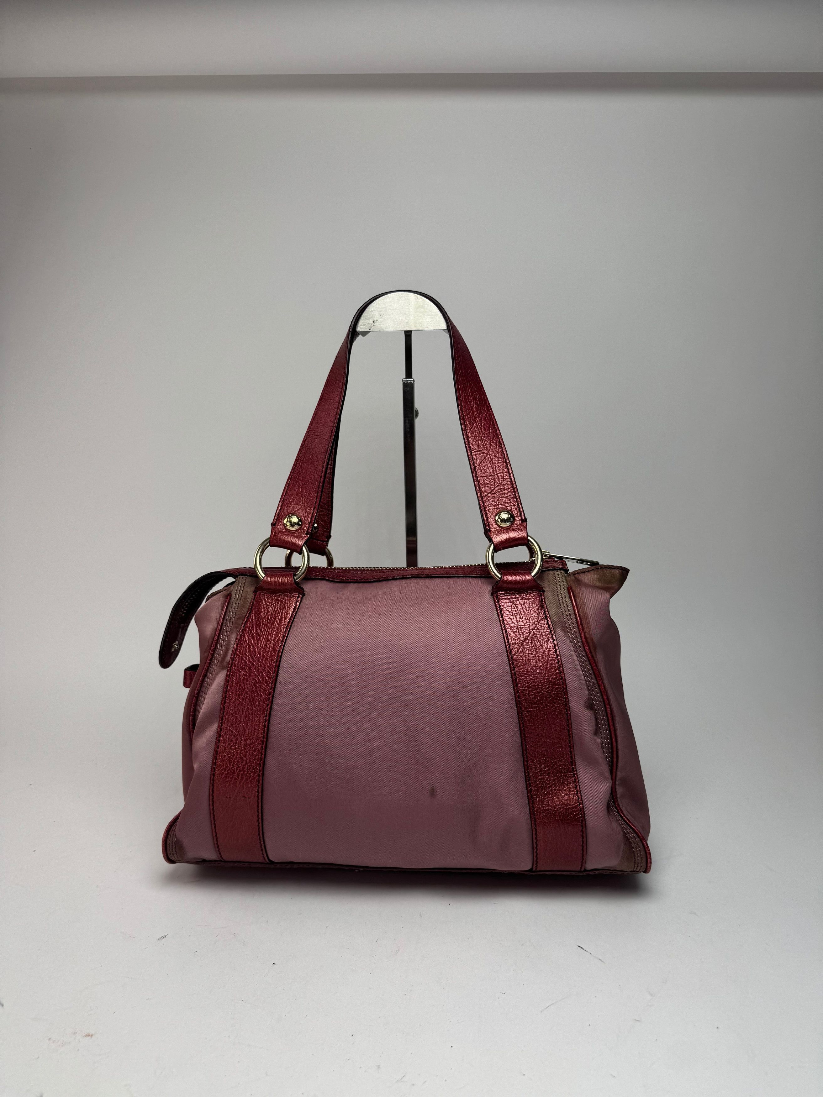 Celine Vintage polyester Leather Bag Purple Size ONE SIZE - 14 Thumbnail