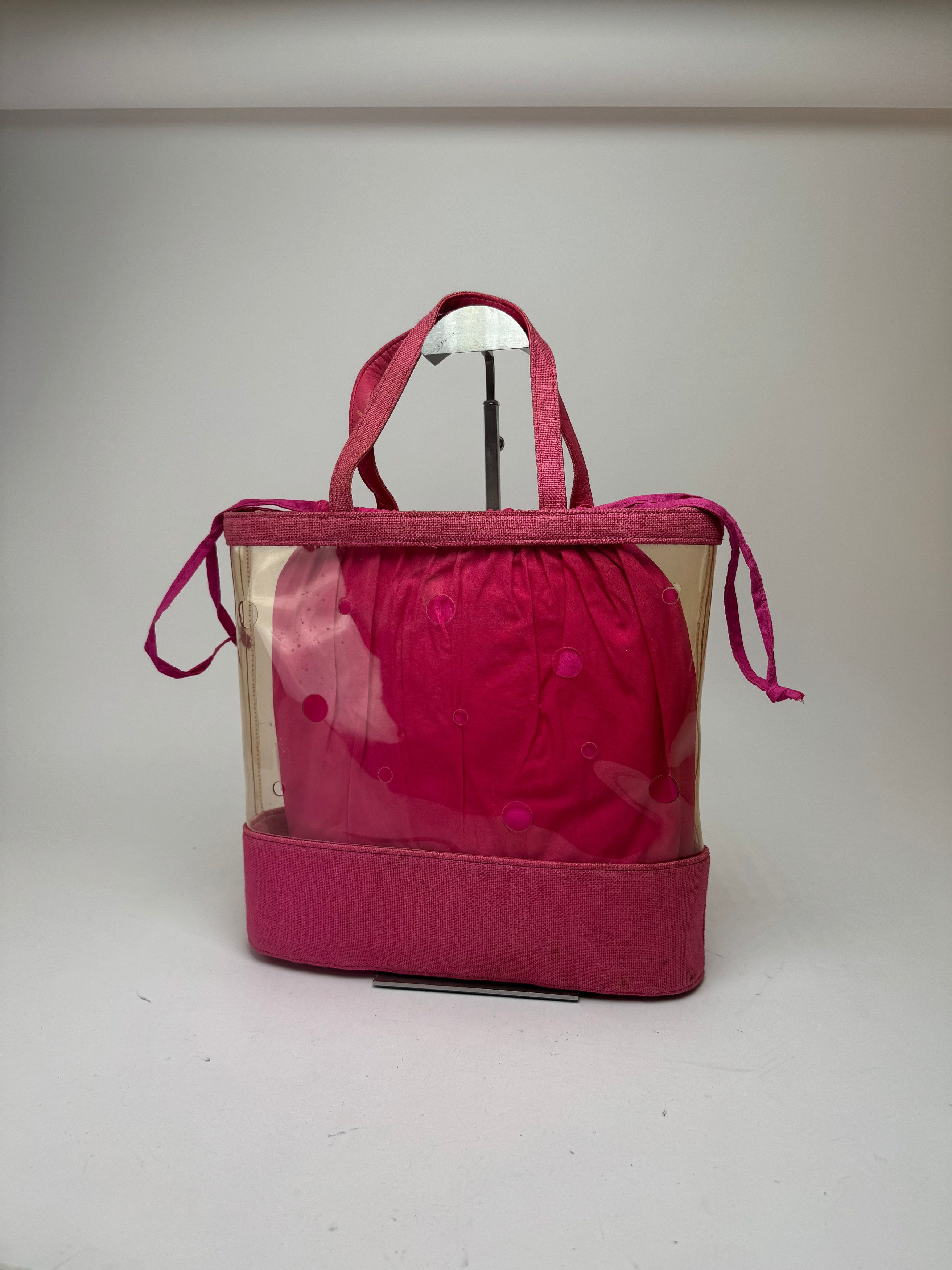 Courreges Vintage Transparent PVC Canvas 2 In 1 Bag Pink Size ONE SIZE - 6 Thumbnail