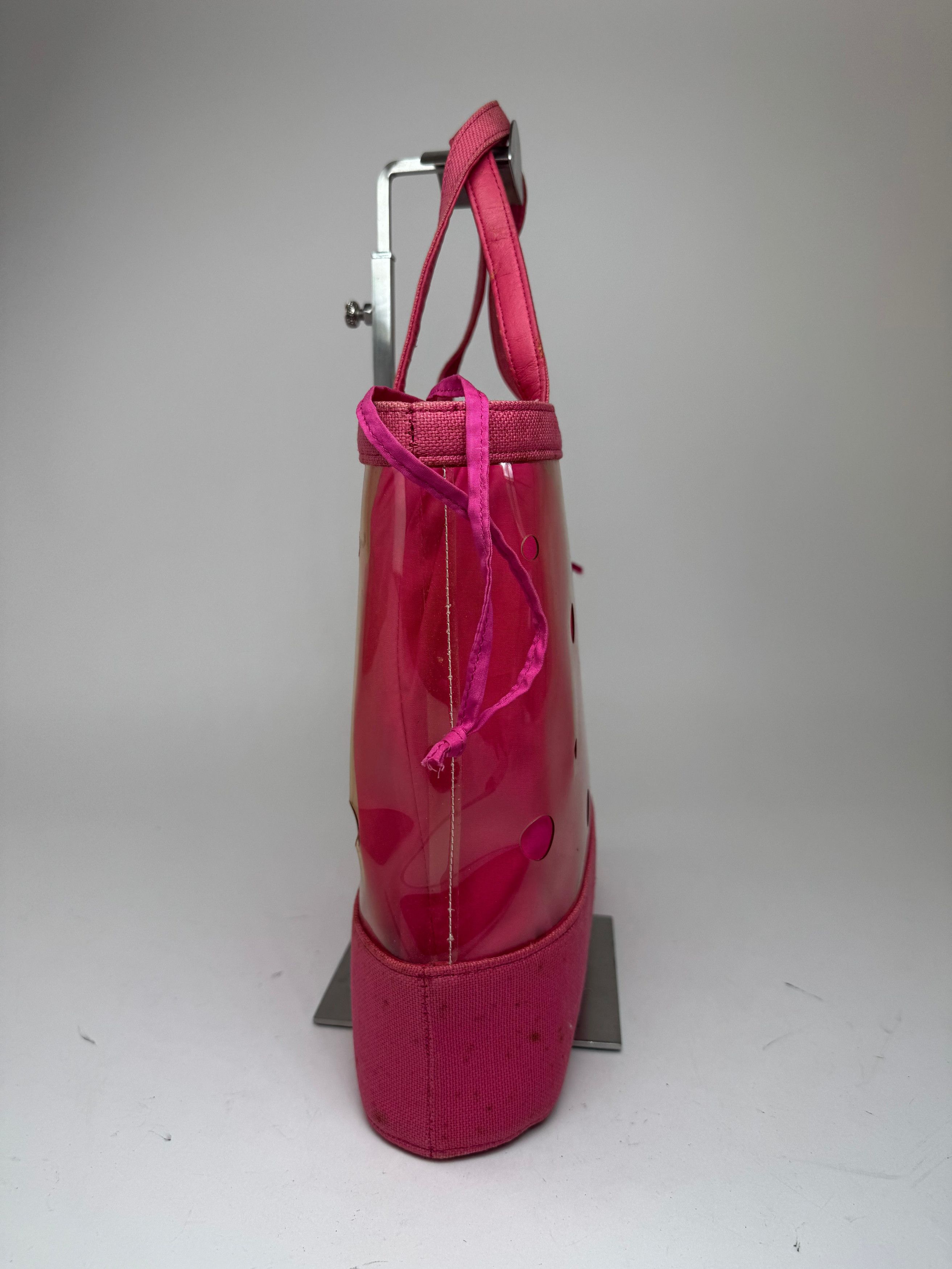 Courreges Vintage Transparent PVC Canvas 2 In 1 Bag Pink Size ONE SIZE - 5 Thumbnail