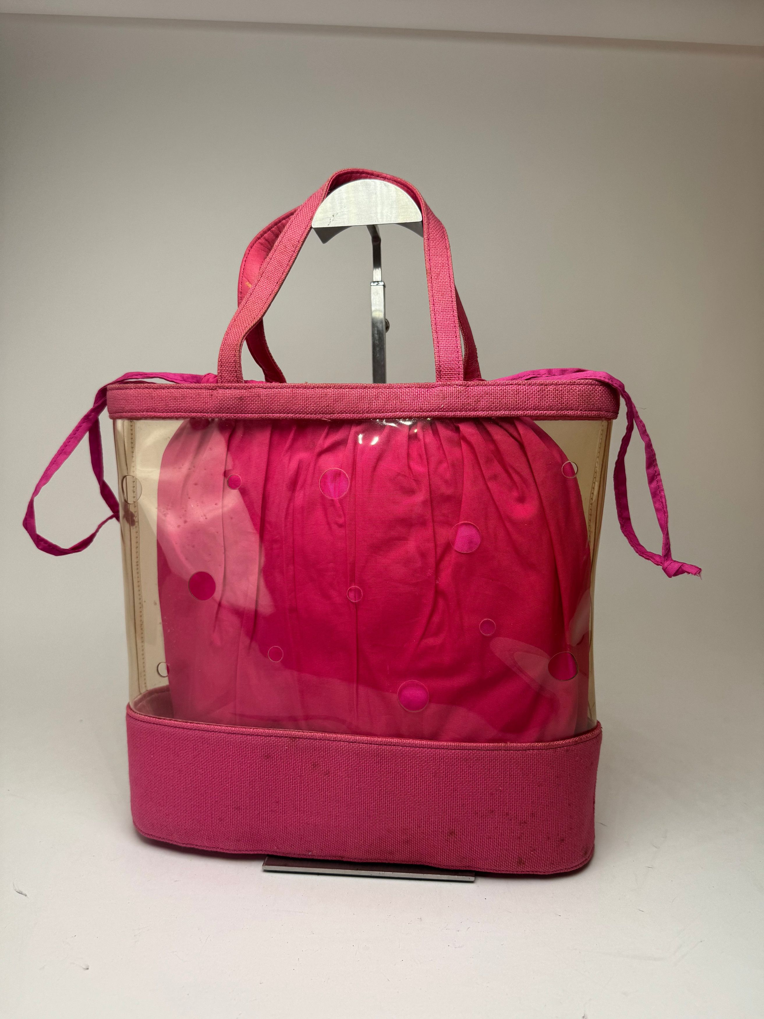 Courreges Vintage Transparent PVC Canvas 2 In 1 Bag Pink Size ONE SIZE - 2 Thumbnail