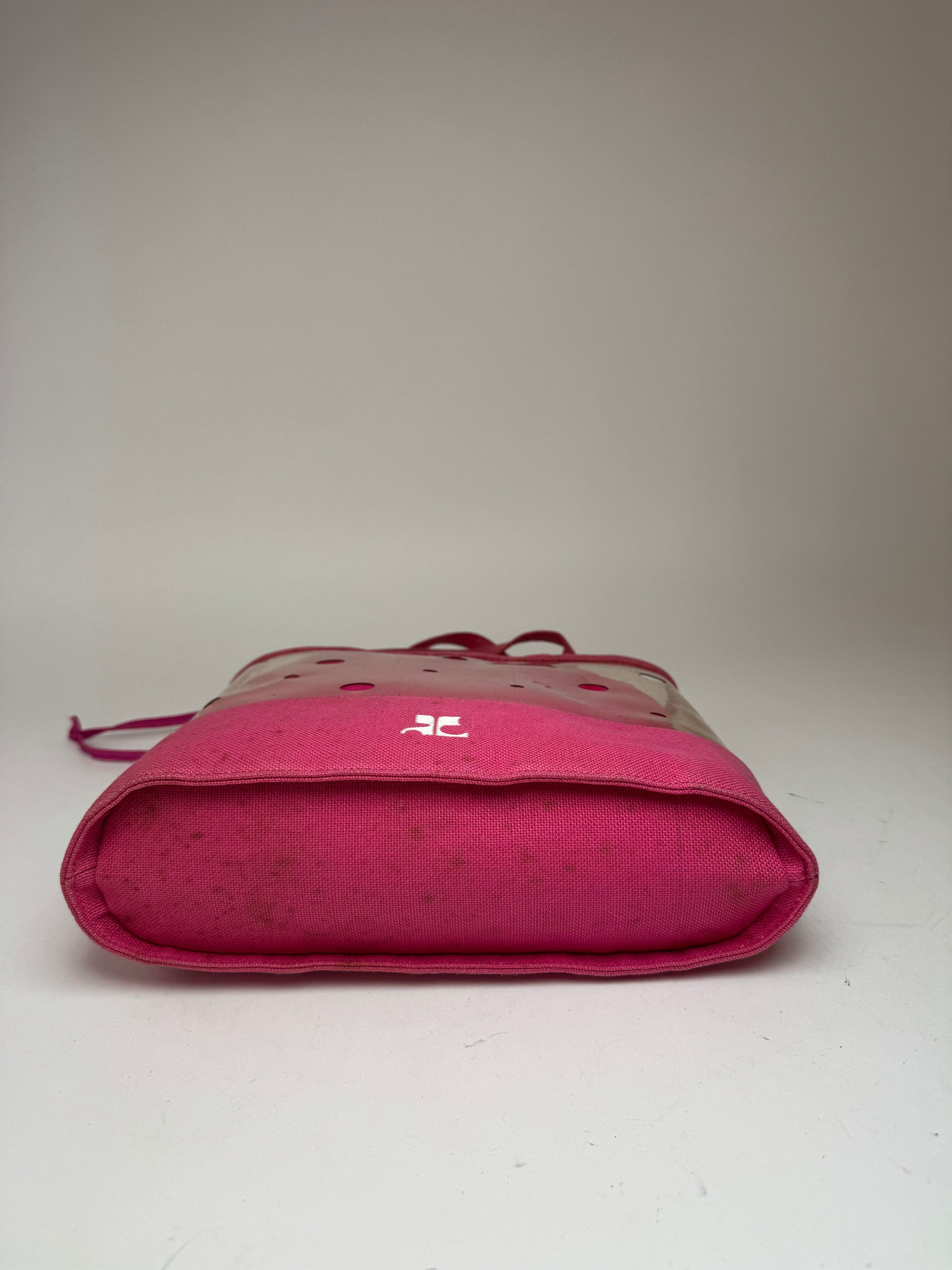 Courreges Vintage Transparent PVC Canvas 2 In 1 Bag Pink Size ONE SIZE - 14 Thumbnail