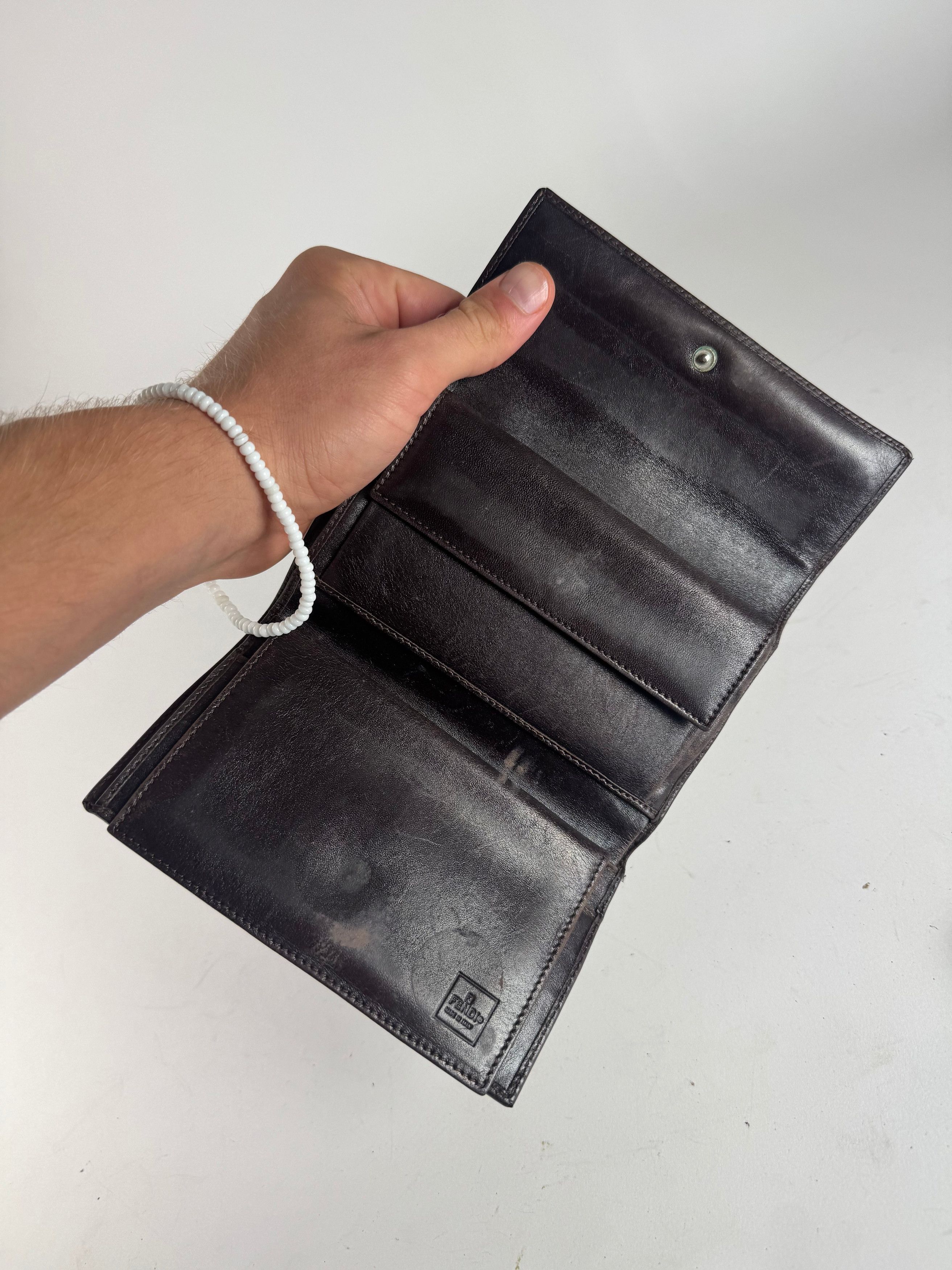 Fendi Vintage FF Monogram Leather Wallet Brown Size ONE SIZE - 10 Thumbnail