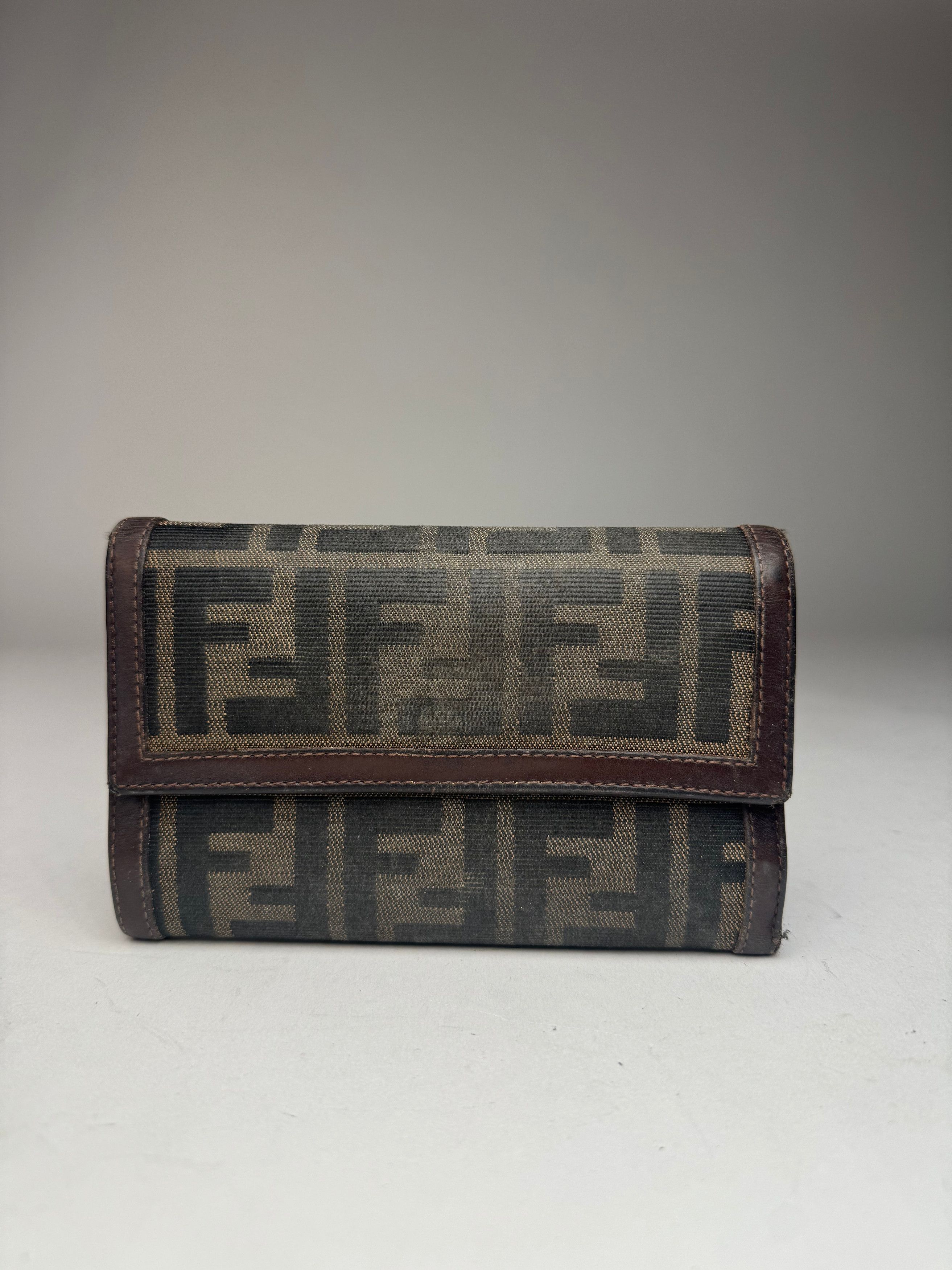 Fendi Vintage FF Monogram Leather Wallet Brown Size ONE SIZE - 2 Thumbnail