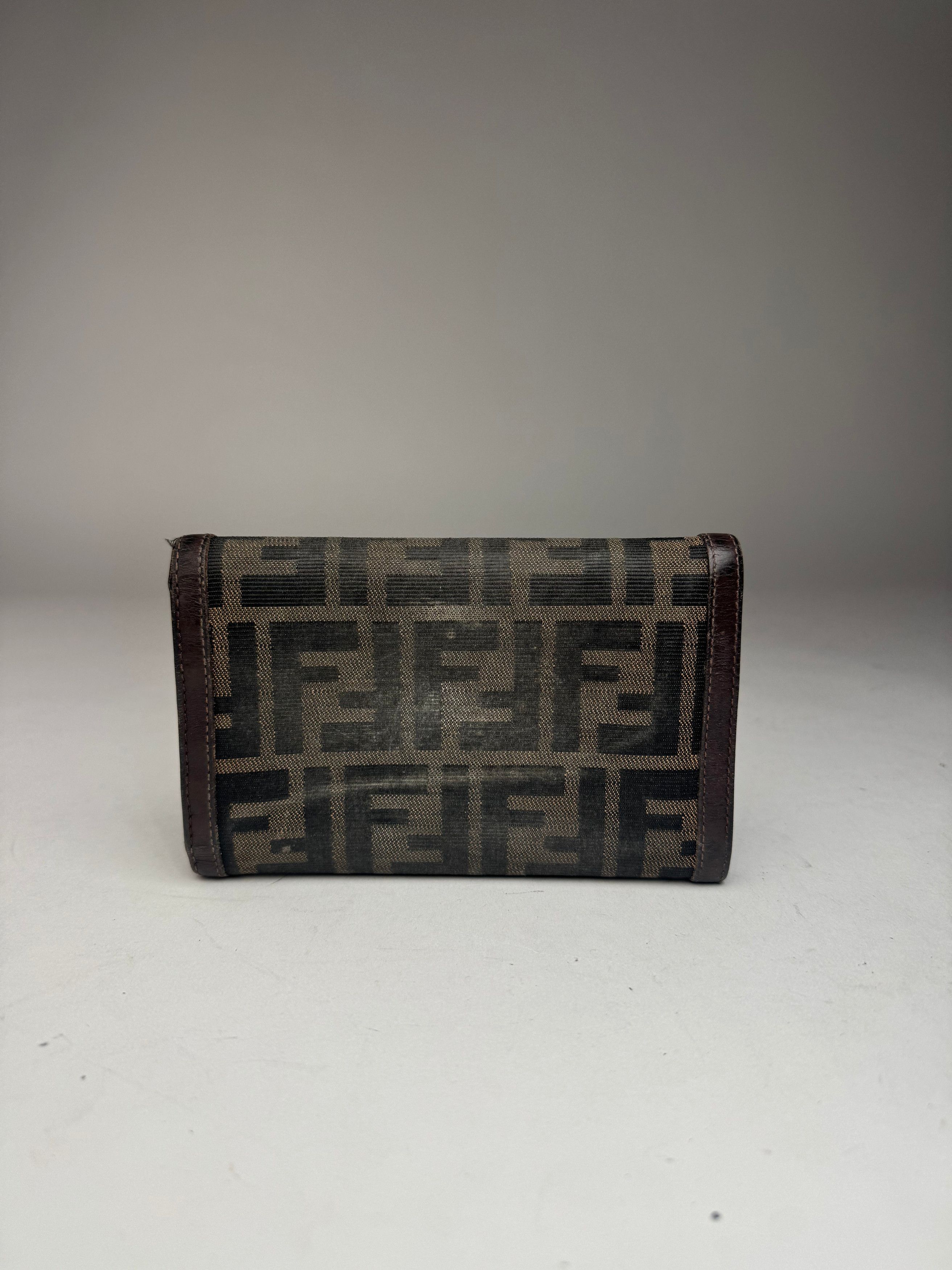 Fendi Vintage FF Monogram Leather Wallet Brown Size ONE SIZE - 7 Thumbnail