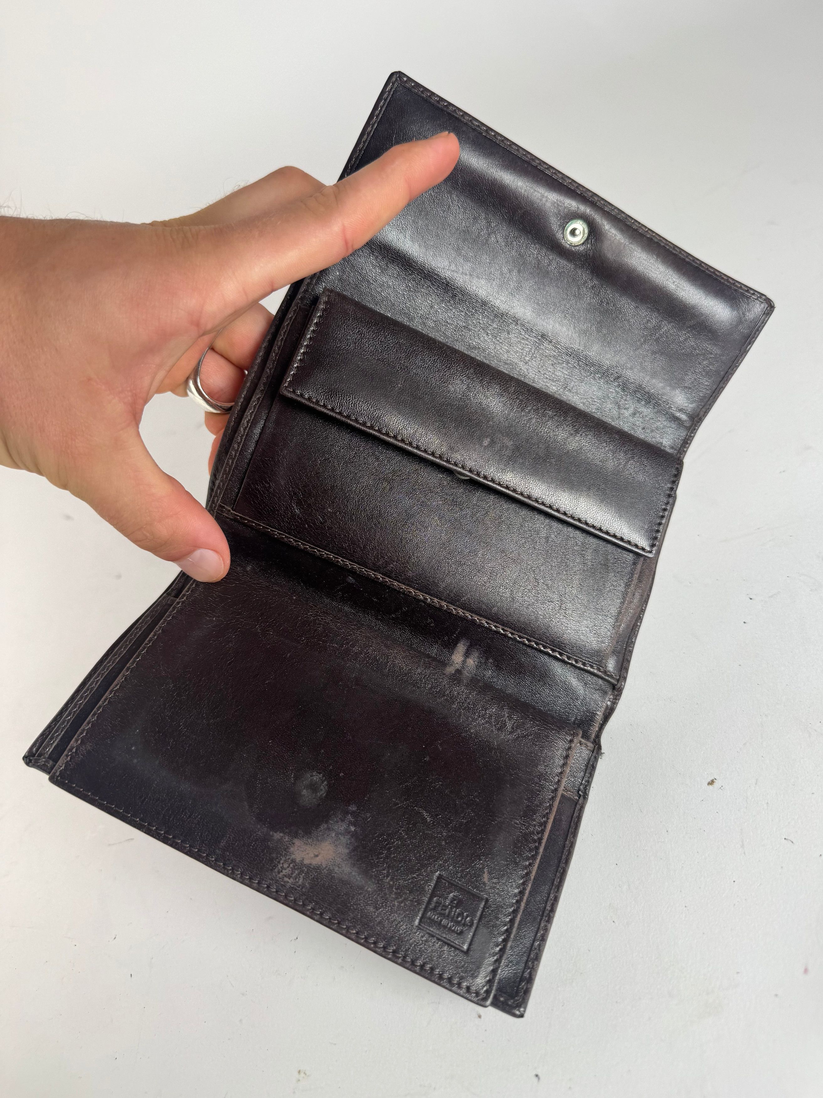 Fendi Vintage FF Monogram Leather Wallet Brown Size ONE SIZE - 9 Thumbnail