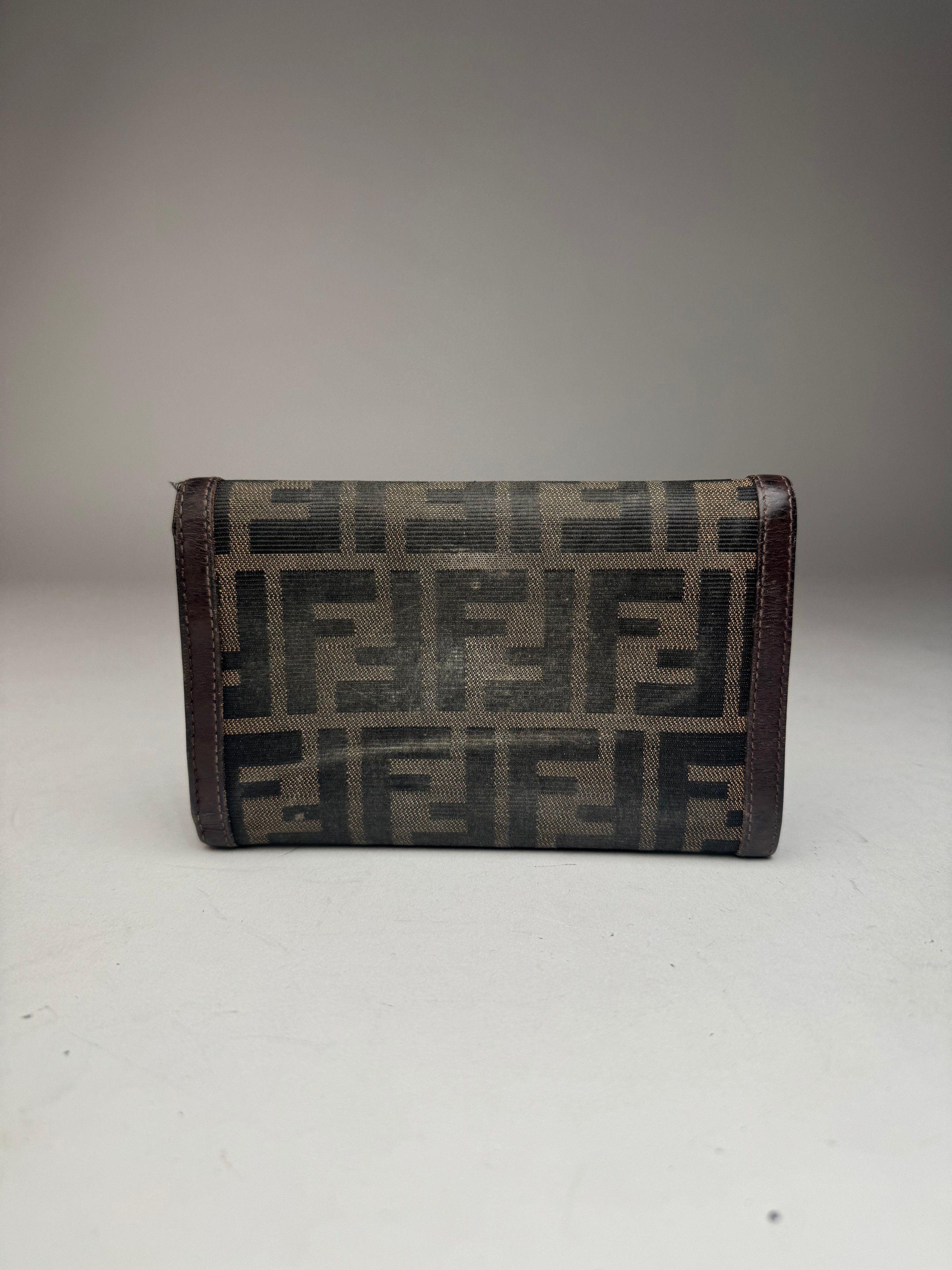Fendi Vintage FF Monogram Leather Wallet Brown Size ONE SIZE - 5 Thumbnail