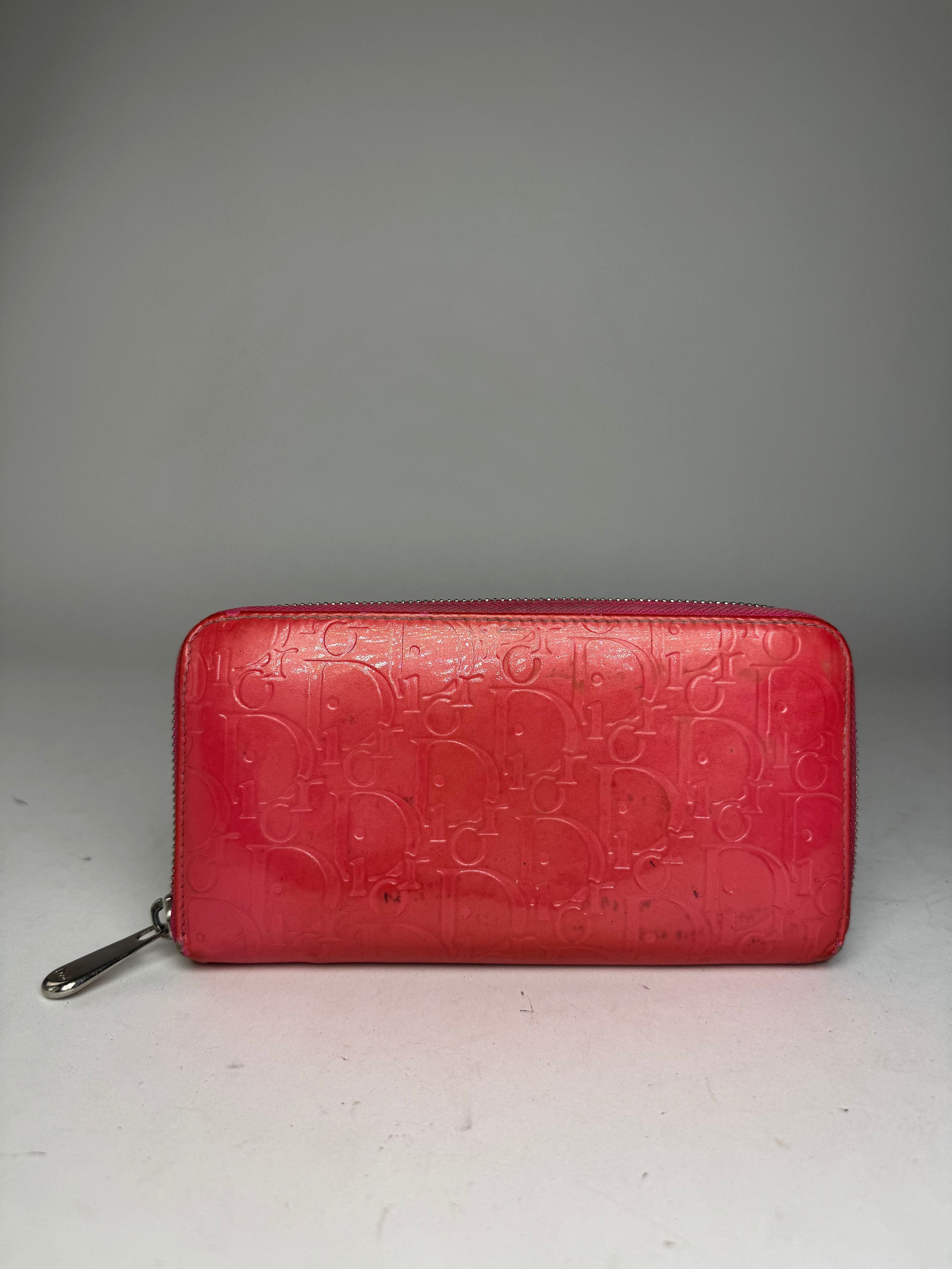 Dior Vintage Patent Leather Monogram Zippy Wallet Red Size ONE SIZE - 10 Thumbnail