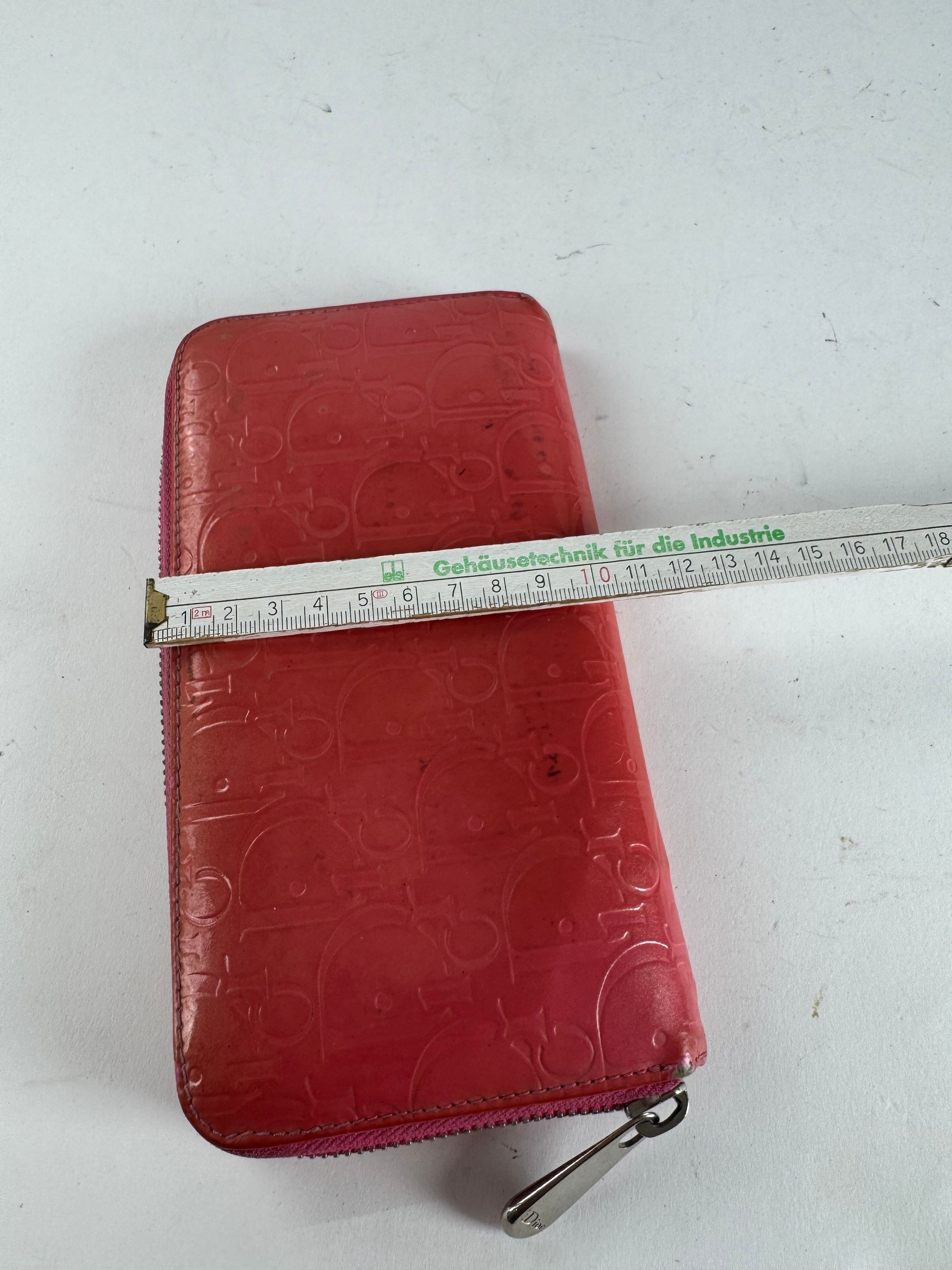 Dior Vintage Patent Leather Monogram Zippy Wallet Red Size ONE SIZE - 9 Thumbnail