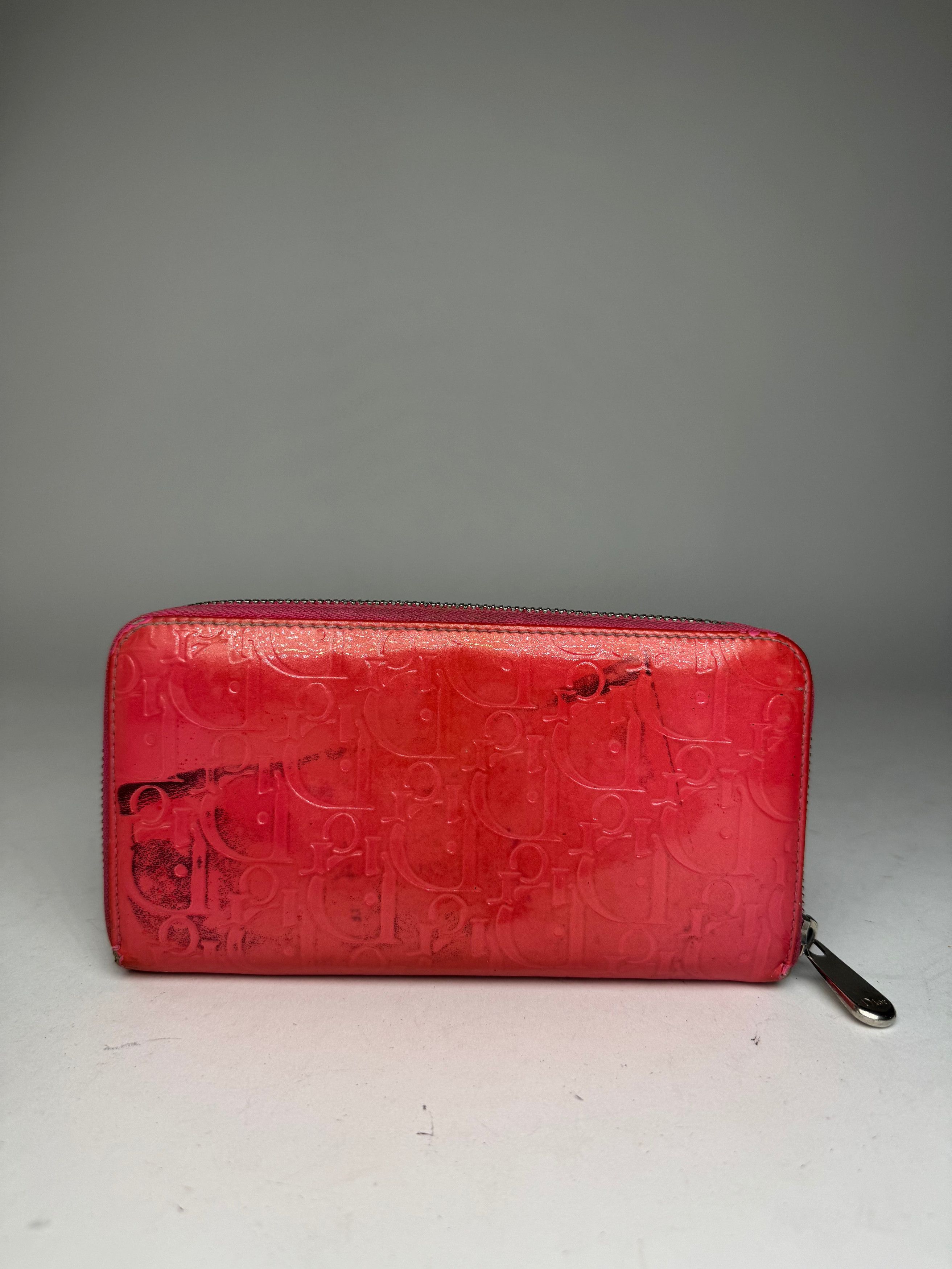 Dior Vintage Patent Leather Monogram Zippy Wallet Red Size ONE SIZE - 11 Thumbnail
