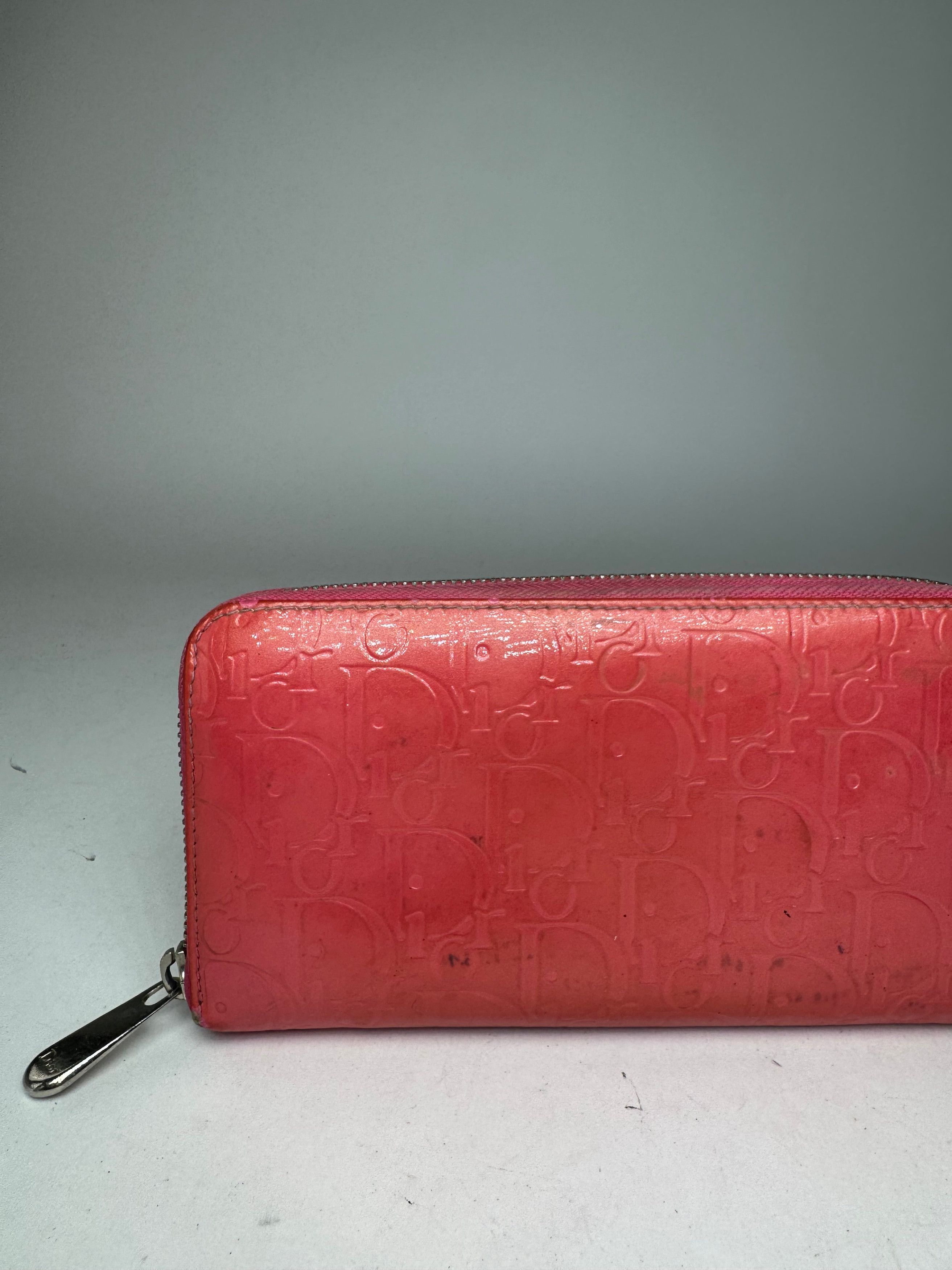 Dior Vintage Patent Leather Monogram Zippy Wallet Red Size ONE SIZE - 6 Thumbnail