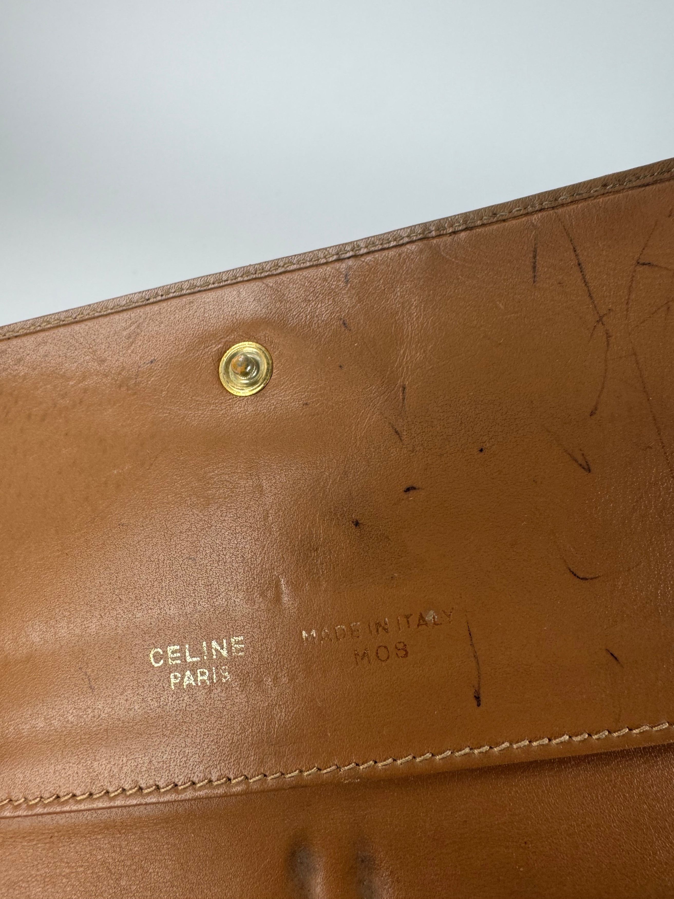 Celine Vintage Triomphe Monogram Leather wallet brown Size ONE SIZE - 8 Thumbnail