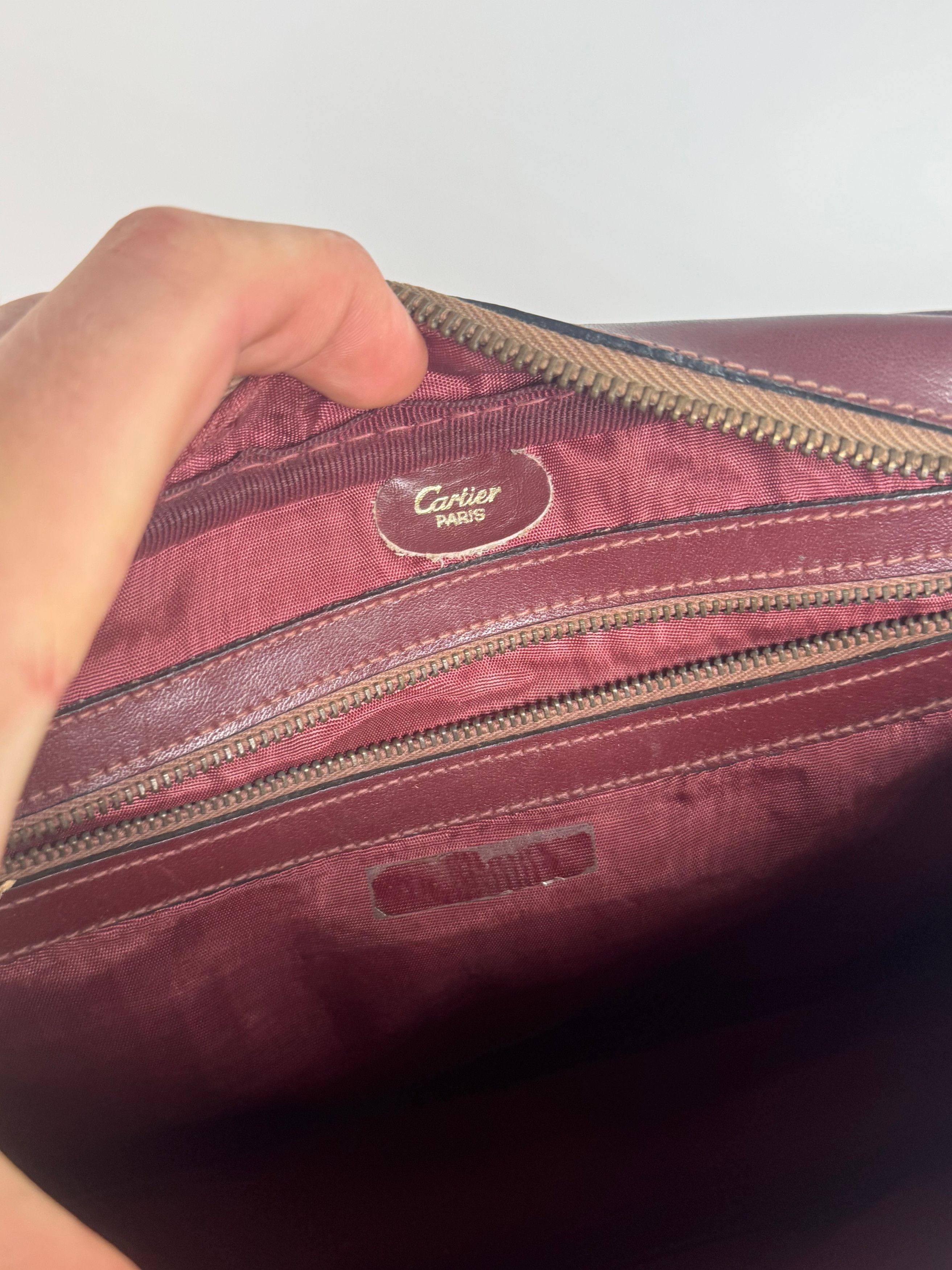 Other Vintage Cartier Leather Bag Burgundy Size ONE SIZE - 13 Thumbnail