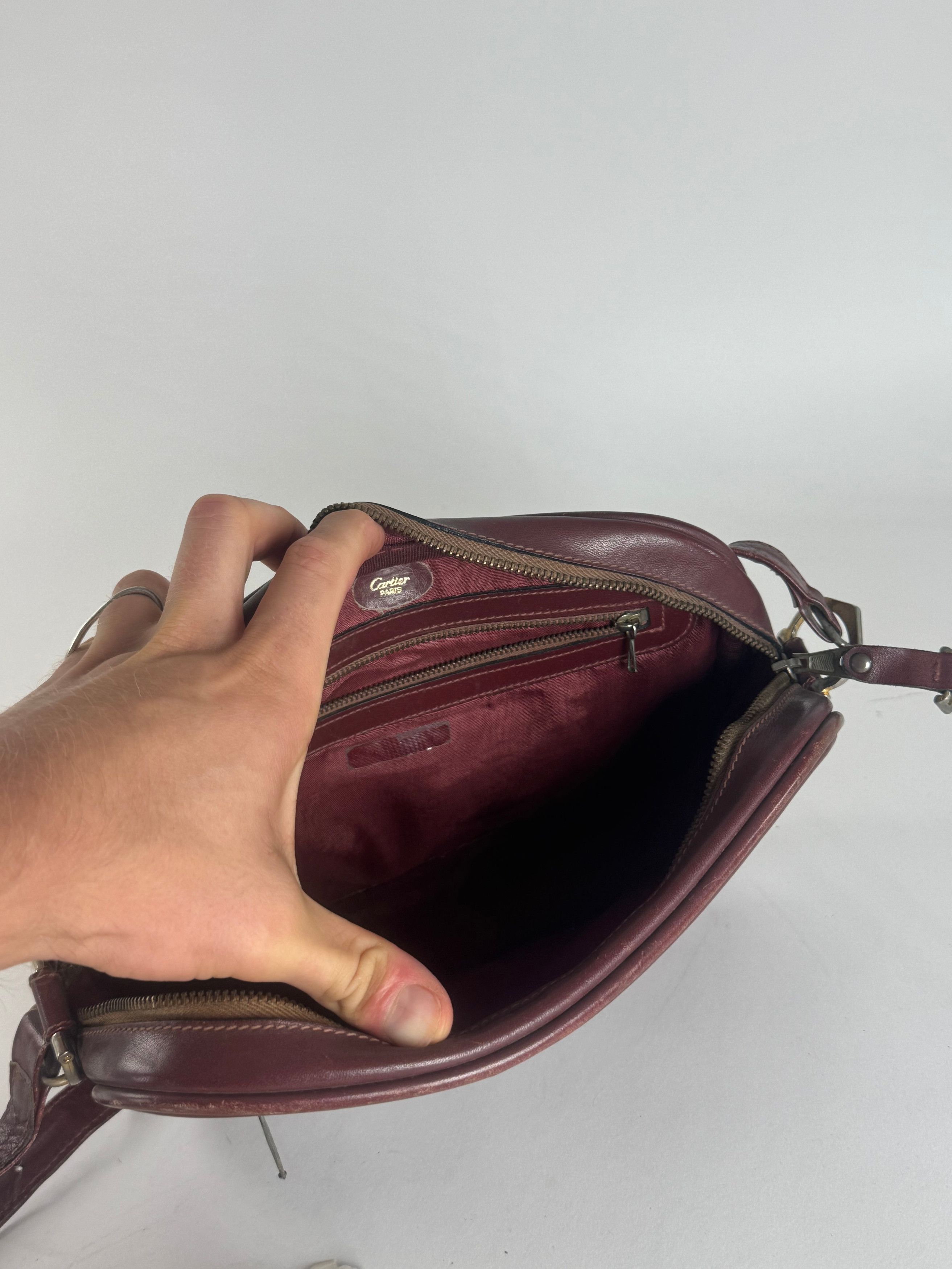 Other Vintage Cartier Leather Bag Burgundy Size ONE SIZE - 3 Thumbnail
