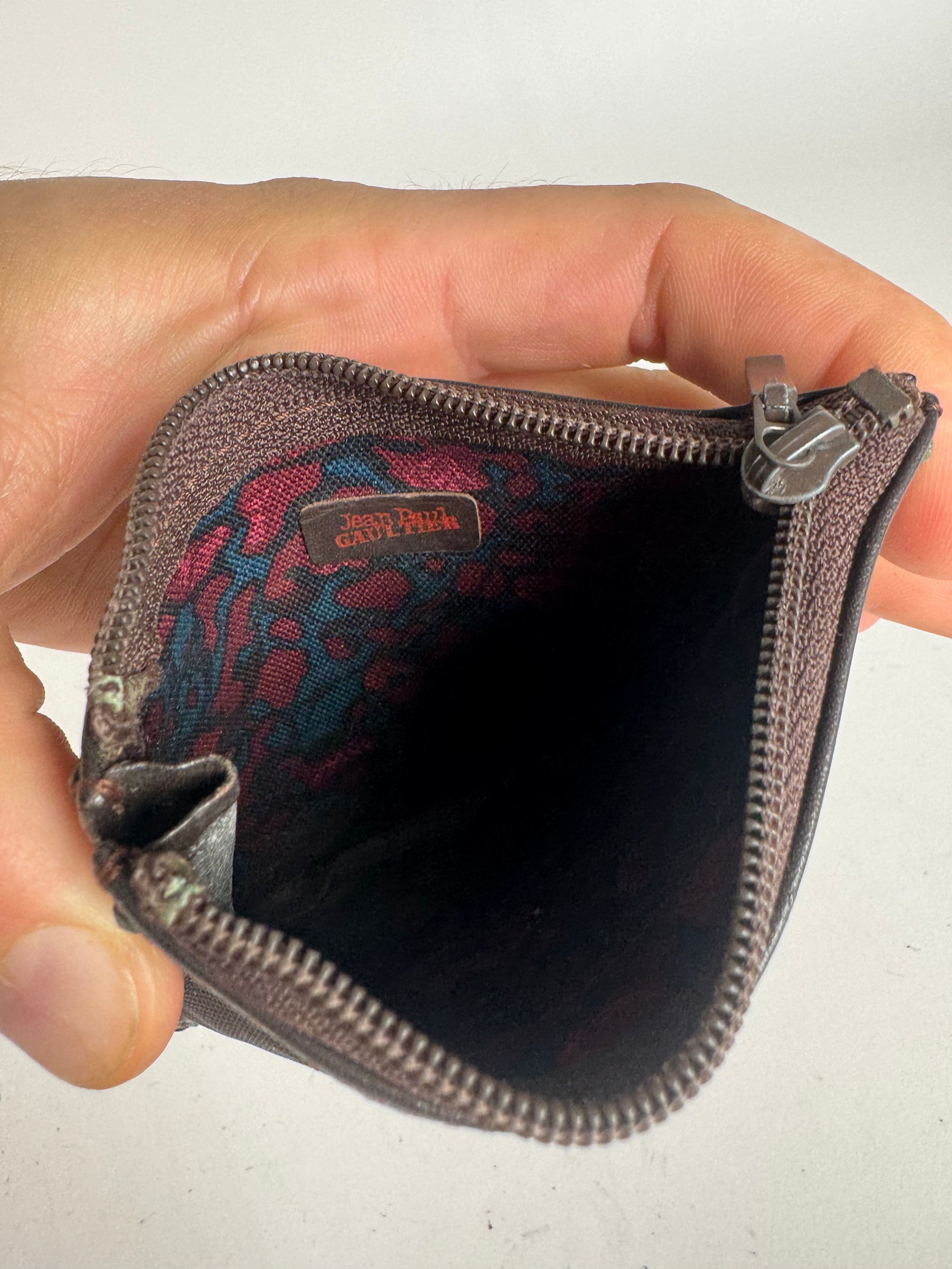 Jean Paul Gaultier Vintage Studded Card Holder / Purse Anthracite Size ONE SIZE - 3 Thumbnail