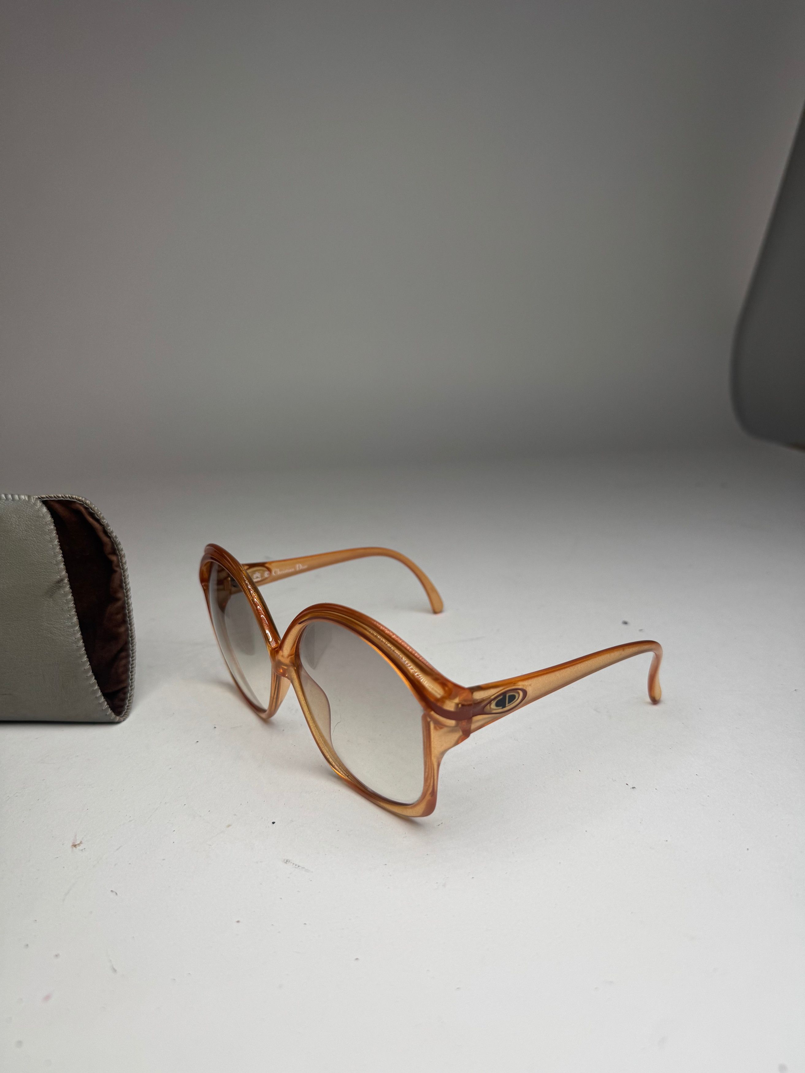Dior Vintage Overd Sunglasses Orange Size ONE SIZE - 5 Thumbnail