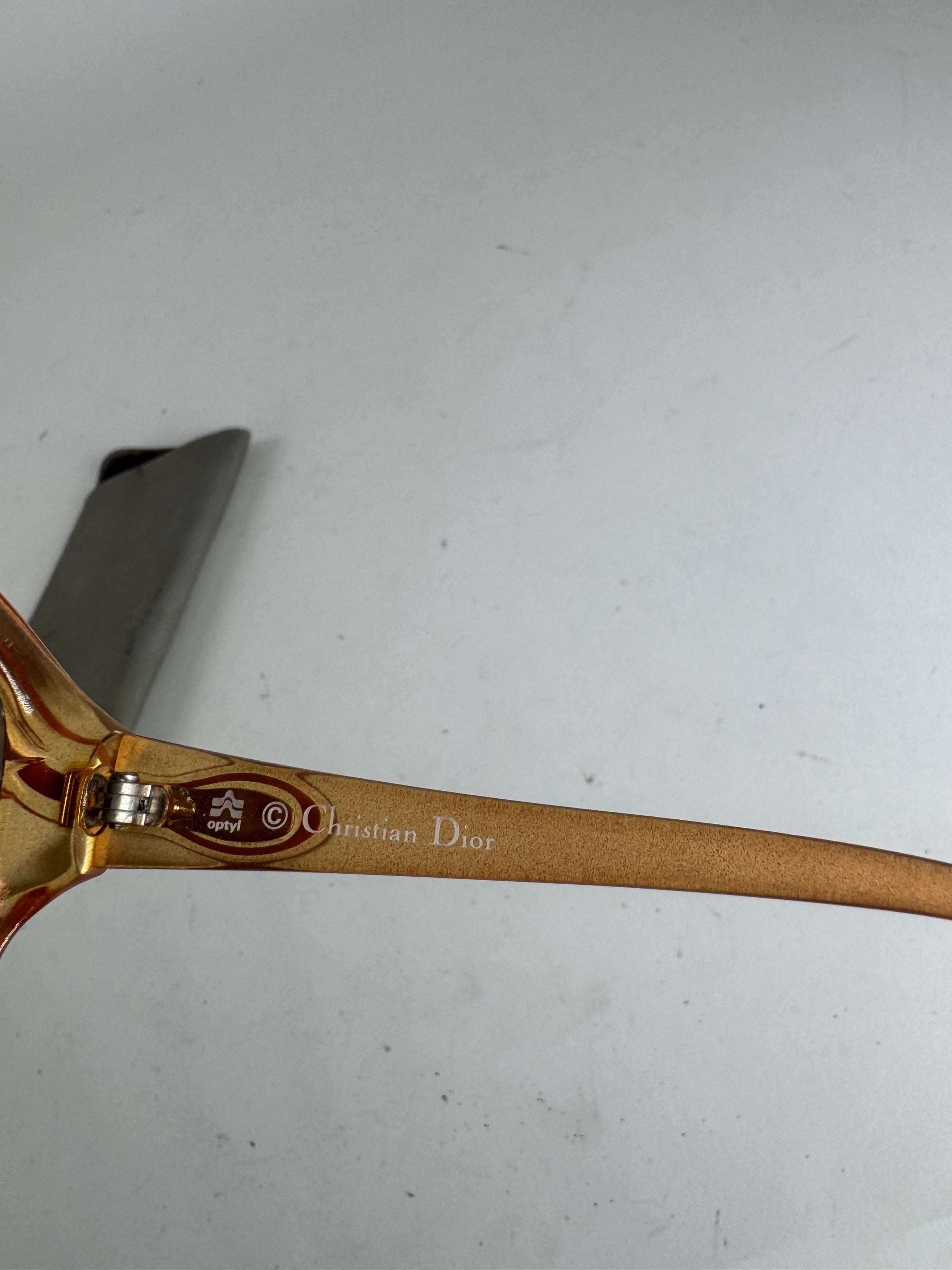 Dior Vintage Overd Sunglasses Orange Size ONE SIZE - 11 Thumbnail