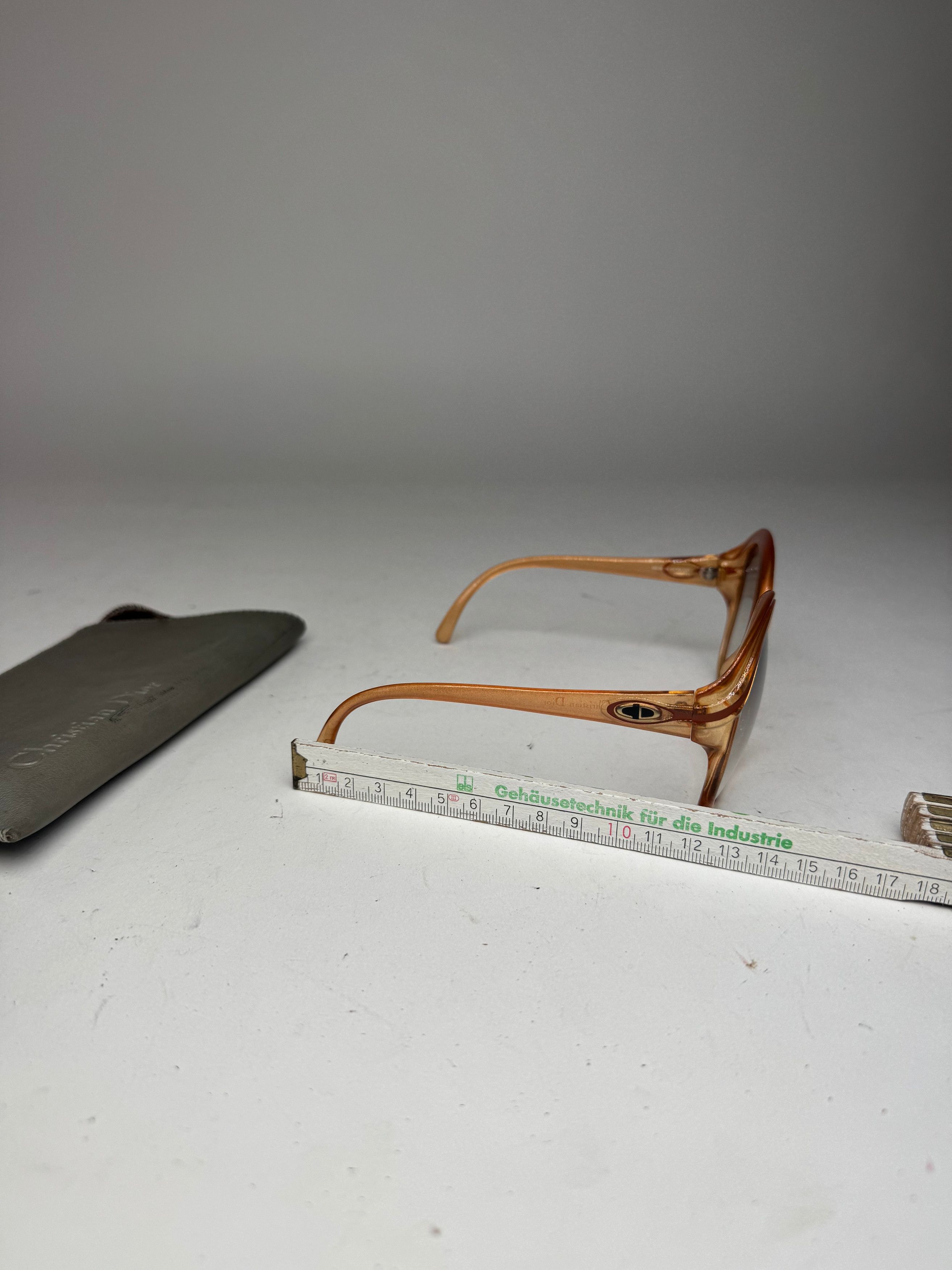 Dior Vintage Overd Sunglasses Orange Size ONE SIZE - 9 Thumbnail