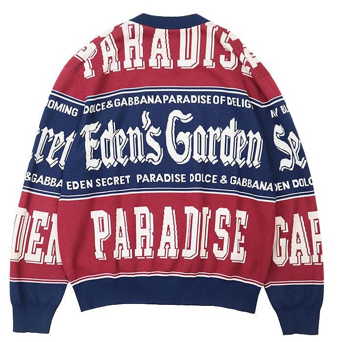 Dolce & Gabbana Dolce & Gabbana Dolce & Gabbana Eden’s Garden PARADISE Cotton Sweater Cotton Tops GXJ86T JACQ2 DUTY FREE for USA Size ONE SIZE - 8 Thumbnail