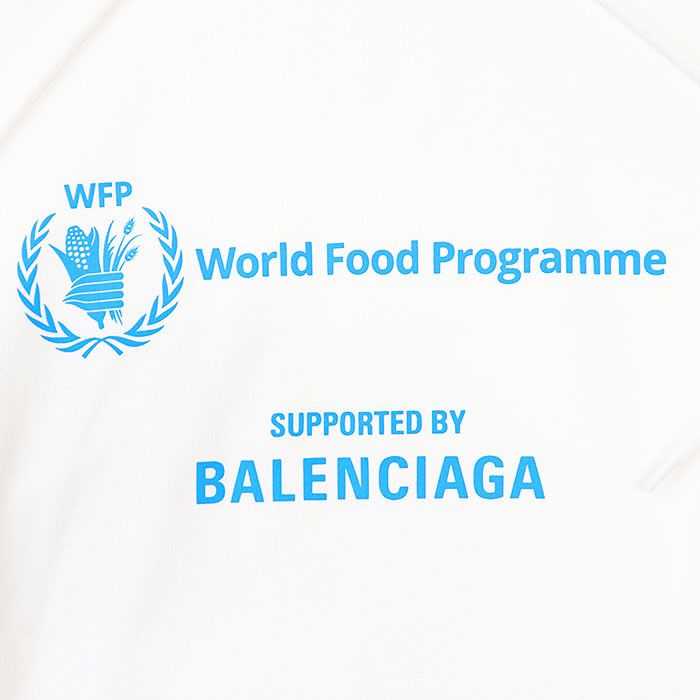 Balenciaga Balenciaga Balenciaga World Food Programme Cotton Hoodie Cotton Sweatshirts & Hoodies 578135 DUTY FREE for USA Size ONE SIZE - 2 Thumbnail
