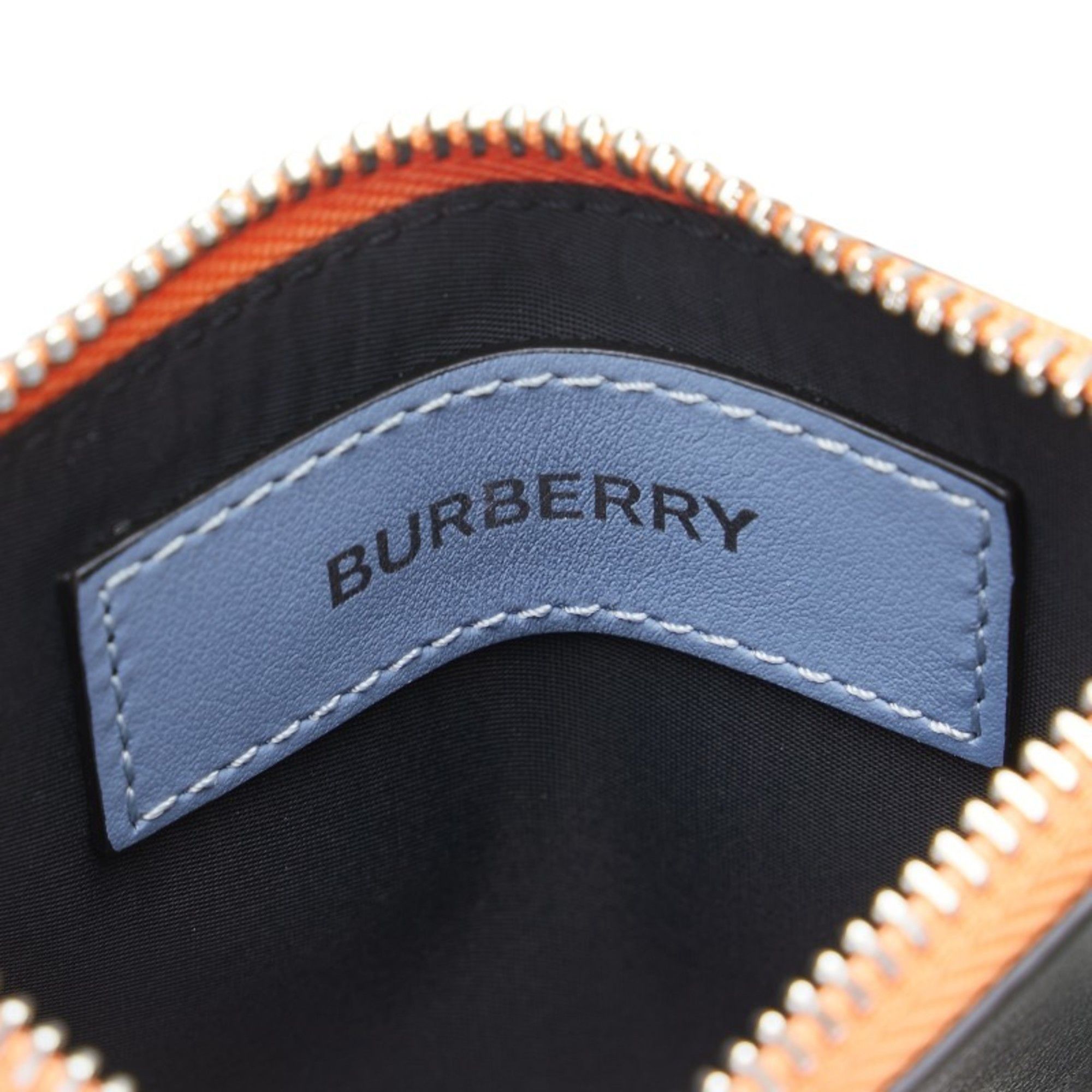 Burberry Burberry logo wallet/coin case in orange multicolored leather for women. Size ONE SIZE - 8 Thumbnail