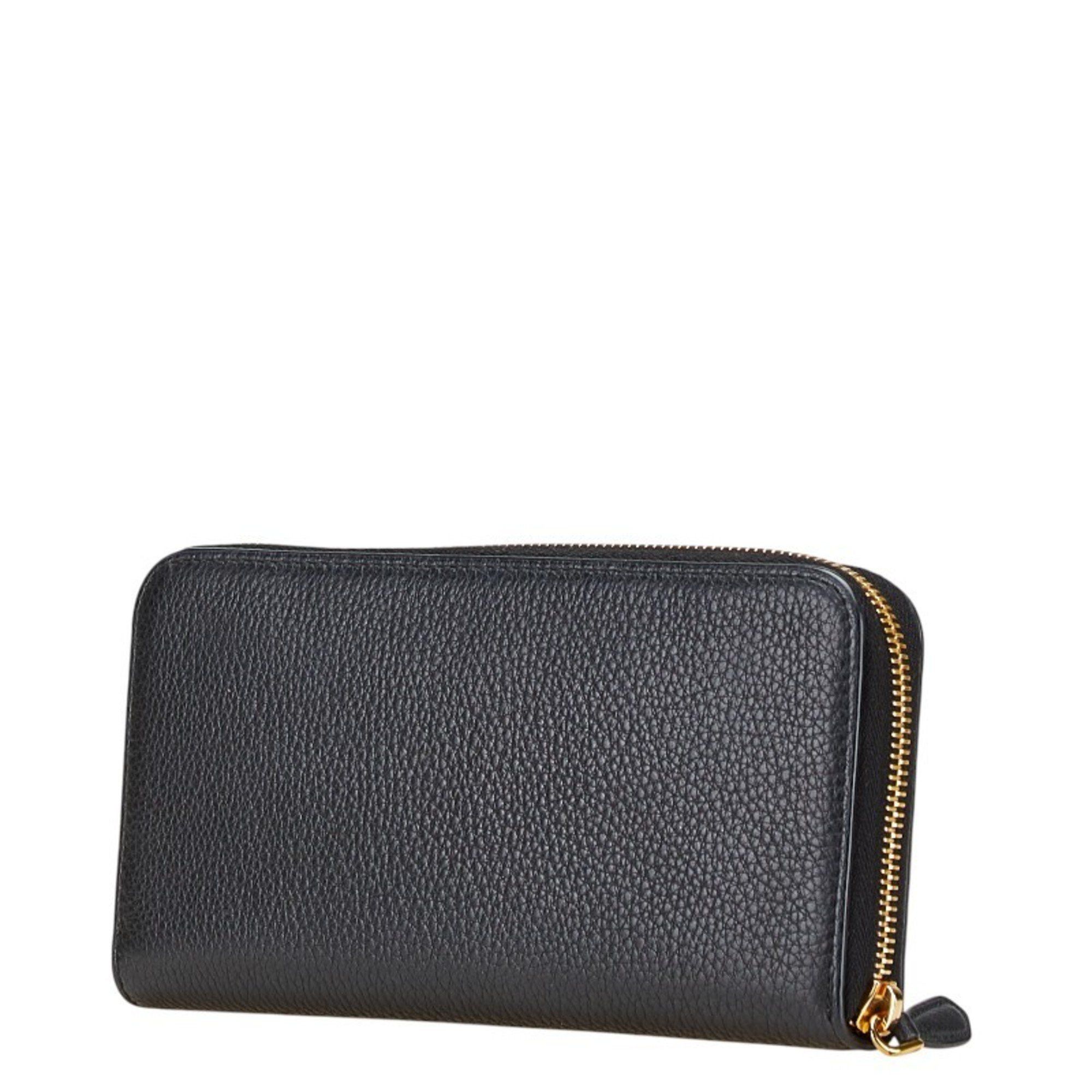 Prada Prada Women's Navy Leather Round Zip Wallet Size ONE SIZE - 2 Thumbnail