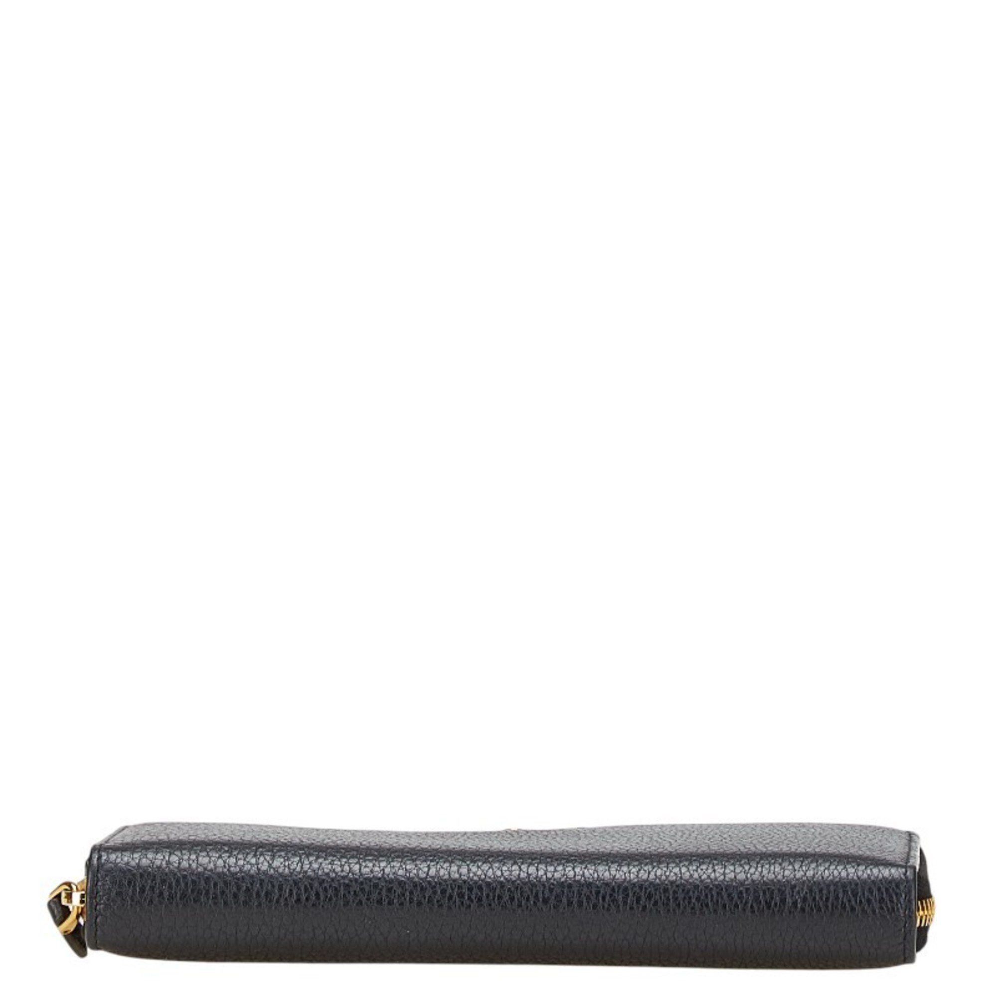 Prada Prada Women's Navy Leather Round Zip Wallet Size ONE SIZE - 3 Thumbnail