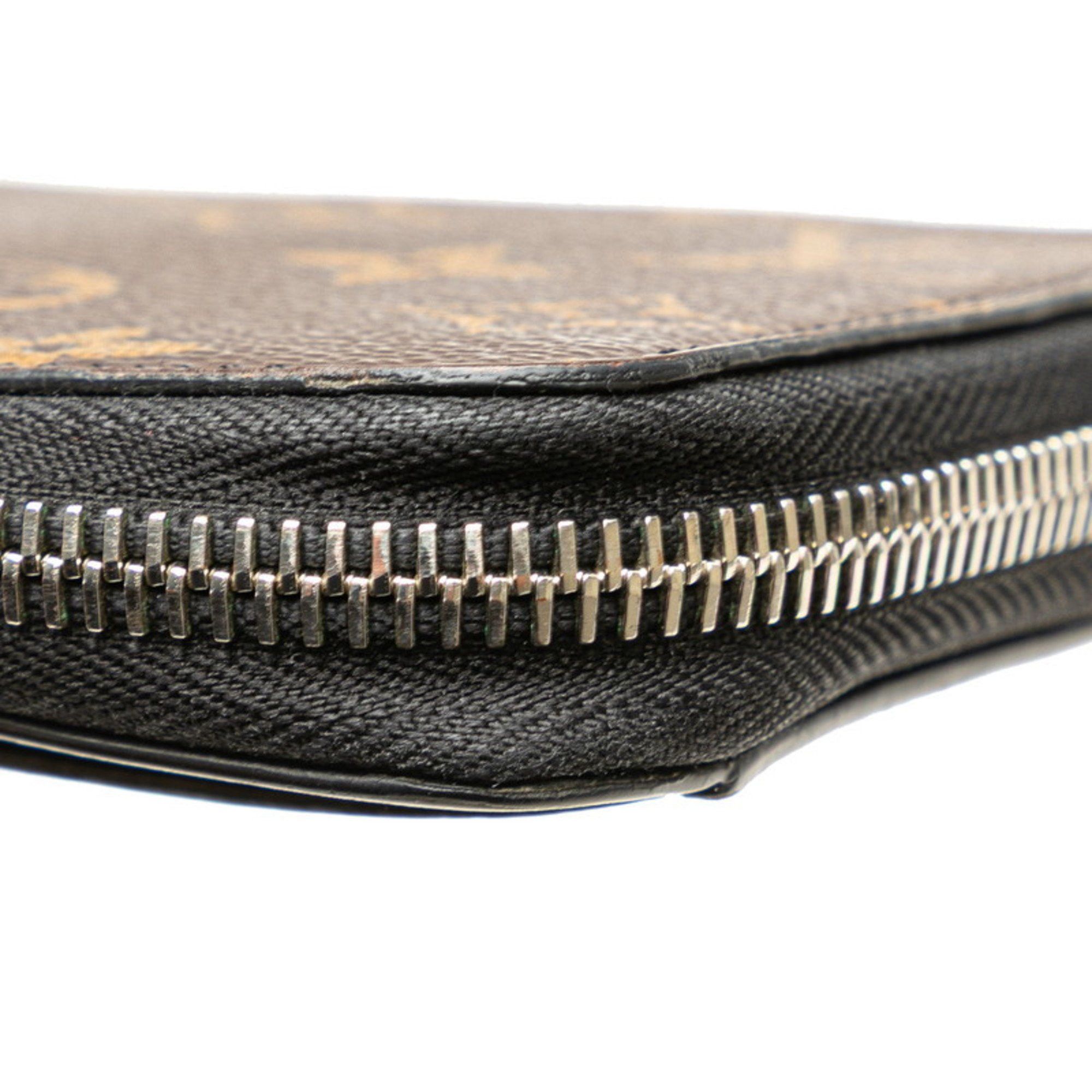 Louis Vuitton Louis Vuitton Monogram Macassar Zippy Dragonne L-shaped Zipper Long Wallet M69407 Brown and Black Leather Women's LOUIS VUITTON Size ONE SIZE - 6 Thumbnail